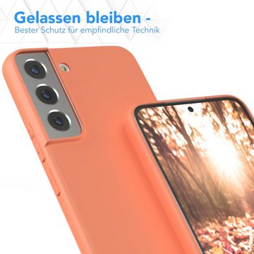 EAZY CASE Handyhülle TPU Hülle für Samsung Galaxy S22 5G 6,1 Zoll, Schutzhülle mit Kameraschutz telefonhülle elastisch bumper tpu Orange