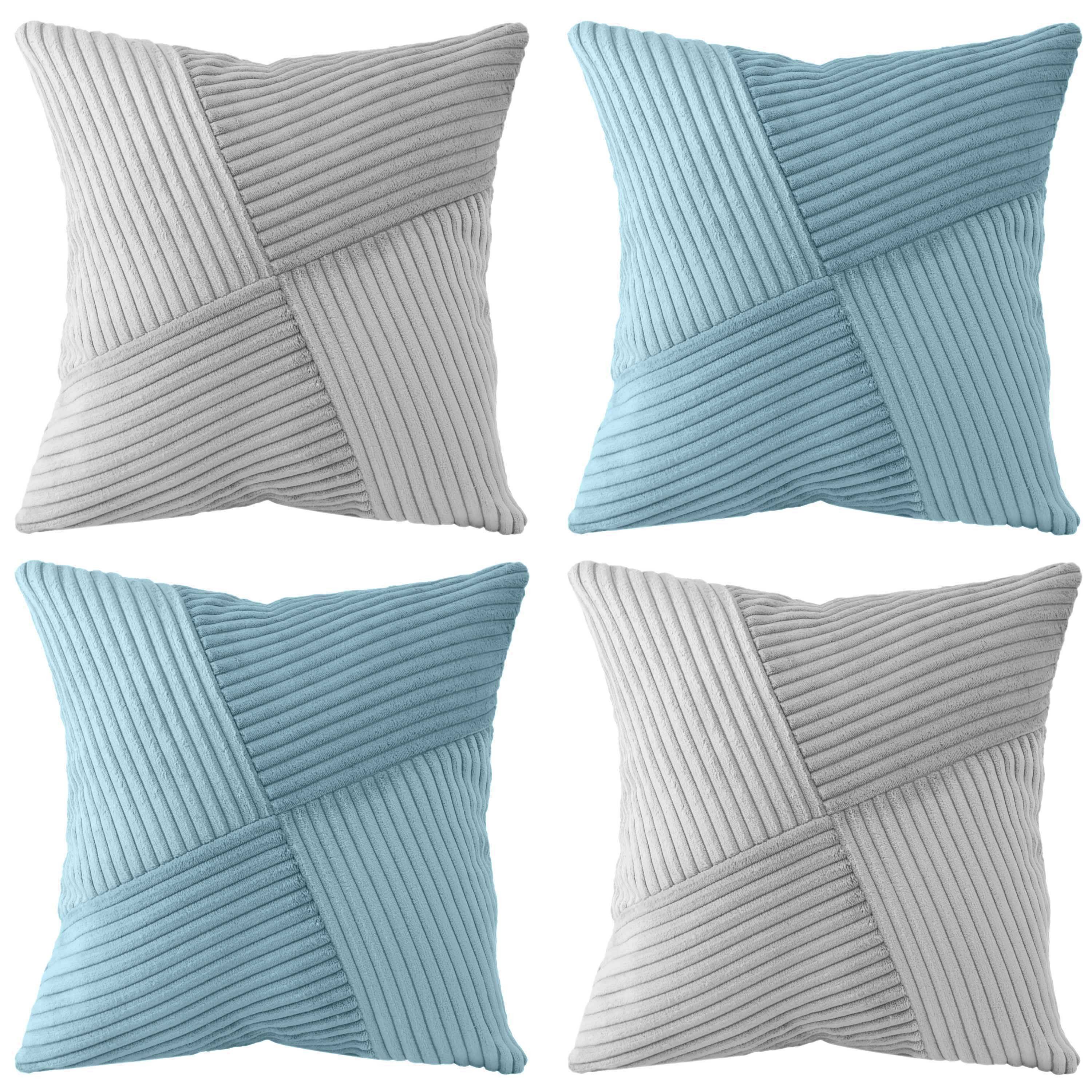 Amilian Kissenhüllen - 4er Set Kissenbezug; Наволочки - Zierkissenbezüge, (4 Stück), 40x40 cm, Kissenhülle für Sofakissen; Dekokissen; Zierkissen; Kissen