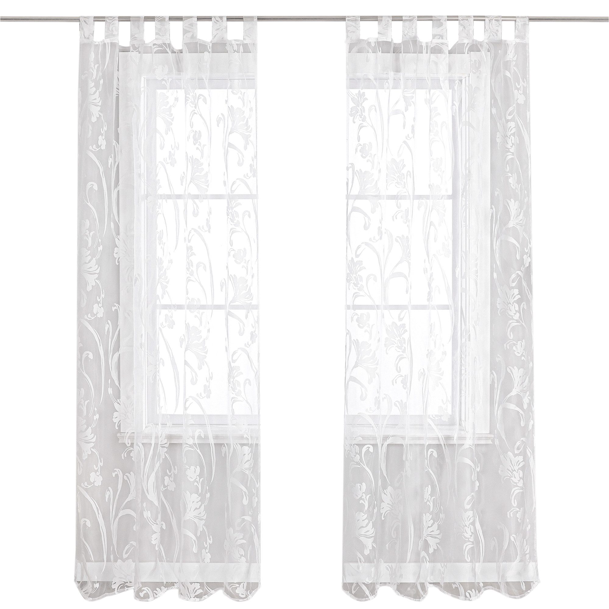 Joyswahl Vorhang (1 St), Schlaufen, Voile Ausbrenner Muster Gardinenschals, günstig online kaufen