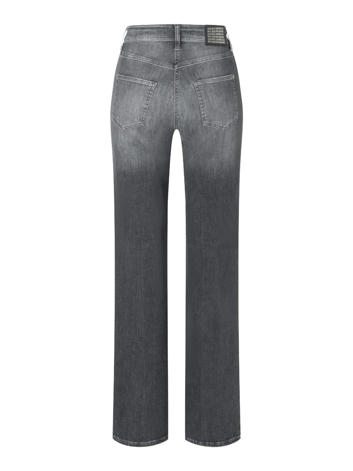 MAC 5-Pocket-Jeans grau, Casual, Baumwolle, Unifarben, Weit, Mittel