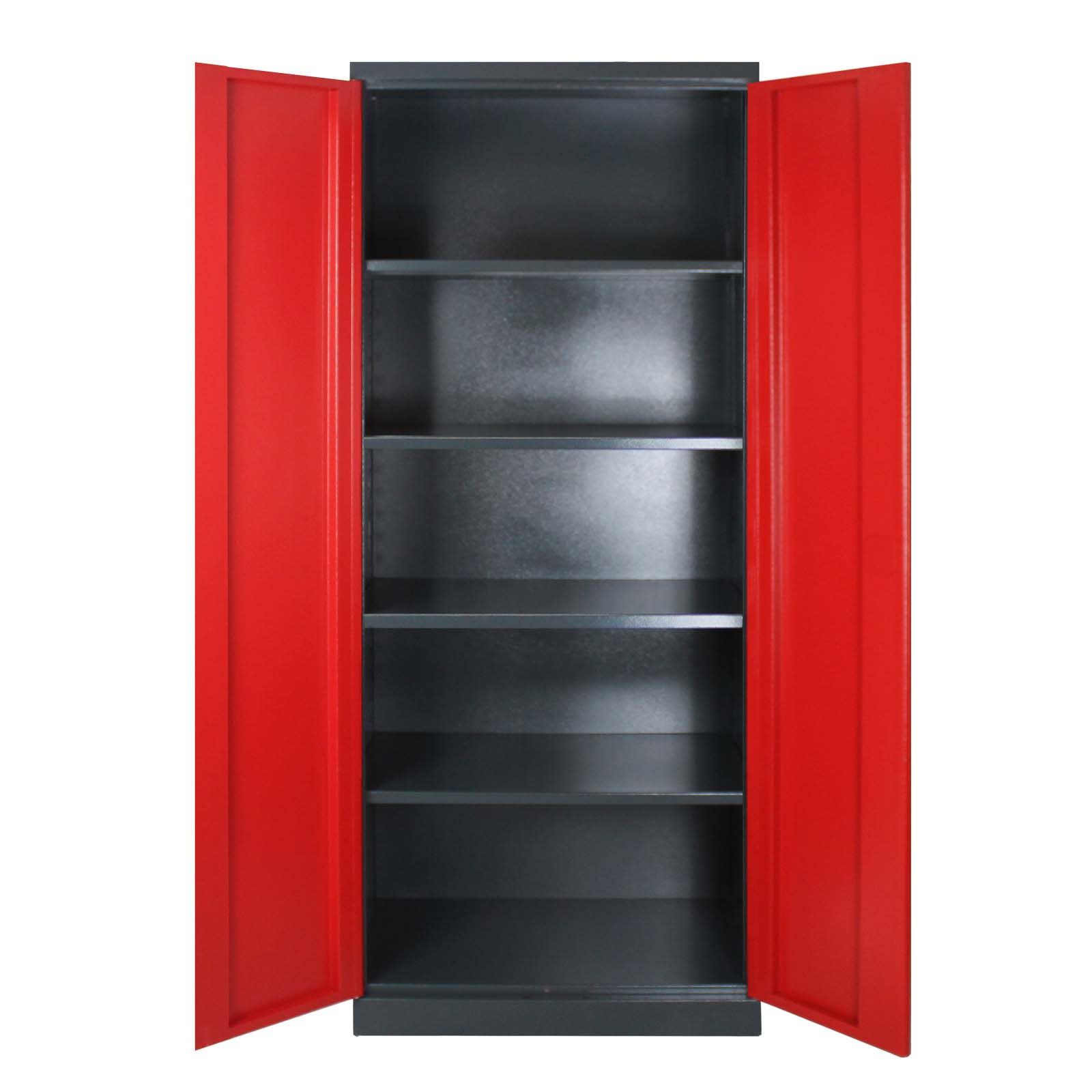 ADB Mehrzweckschrank Stahlschrank L mit 4 Fachböden (BxHxT) 780 x 1920 x 380 mm