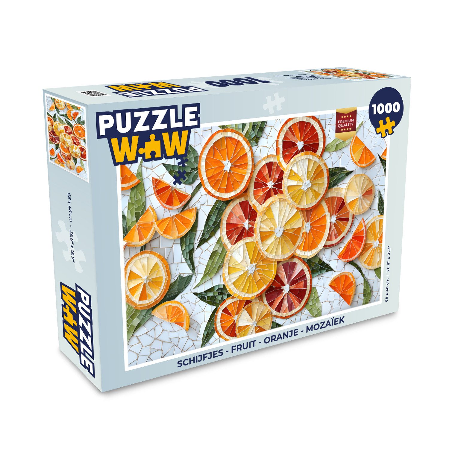 Puzzle Scheiben - Obst - Orange - Mosaik