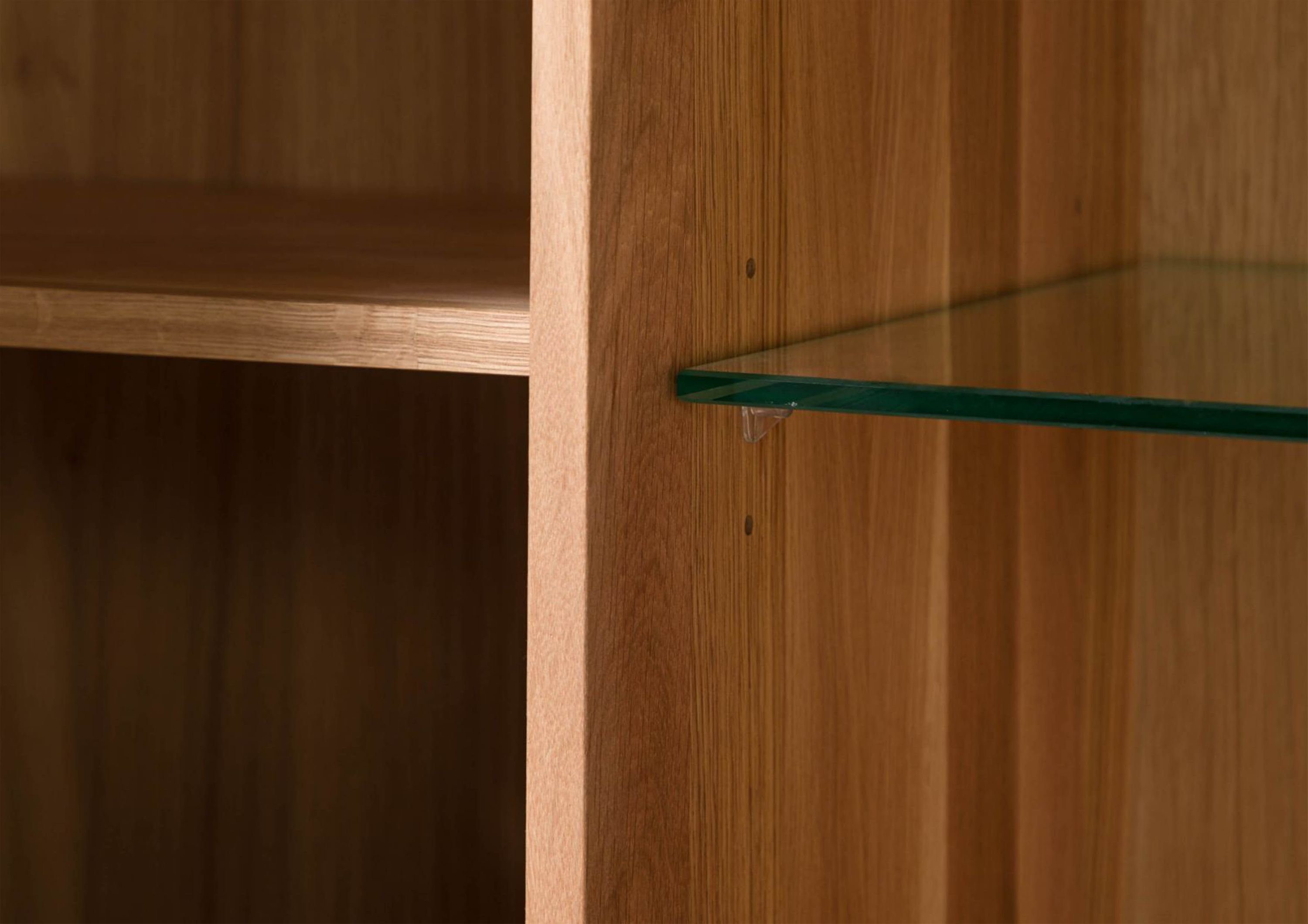 Massivmoebel24 Highboard (Massivholz), Highboard Wildeiche 166x40x148 natur geölt VILLANDERS #107