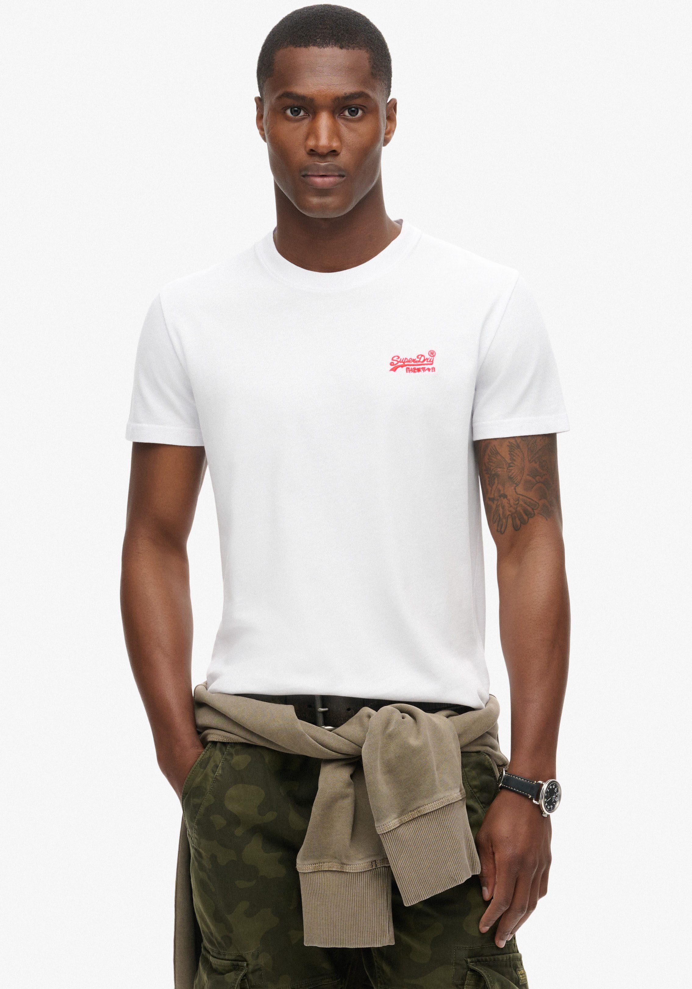 Superdry Rundhalsshirt "ESSENTIAL LOGO EMB TEE" günstig online kaufen