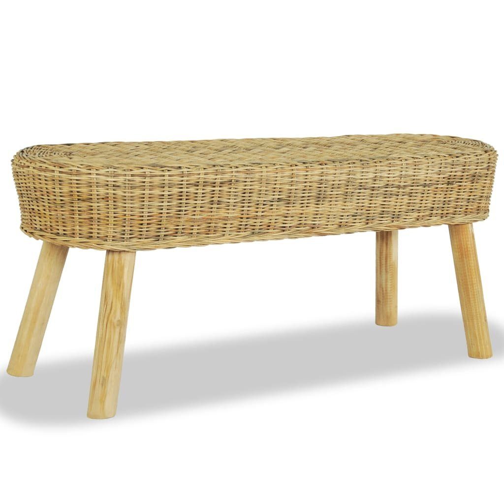 furnicato Truhenbank Flurbank 110 x 35 x 45 cm Rattan Natur | Truhenbänke