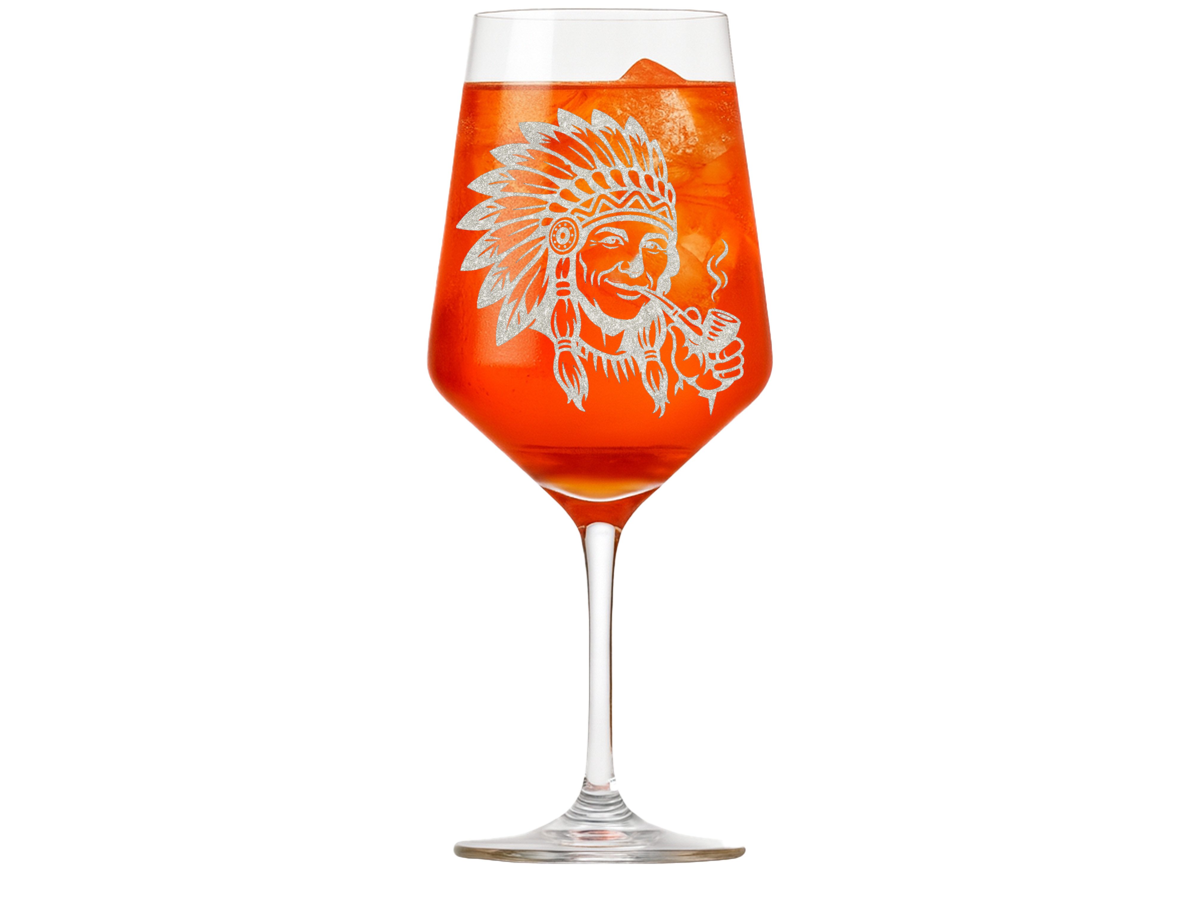 Valhalla Weinglas 350ml spülmaschinenfest mit indigener Gravur, 1-tlg., Glas, Atemberaubende Darstellung