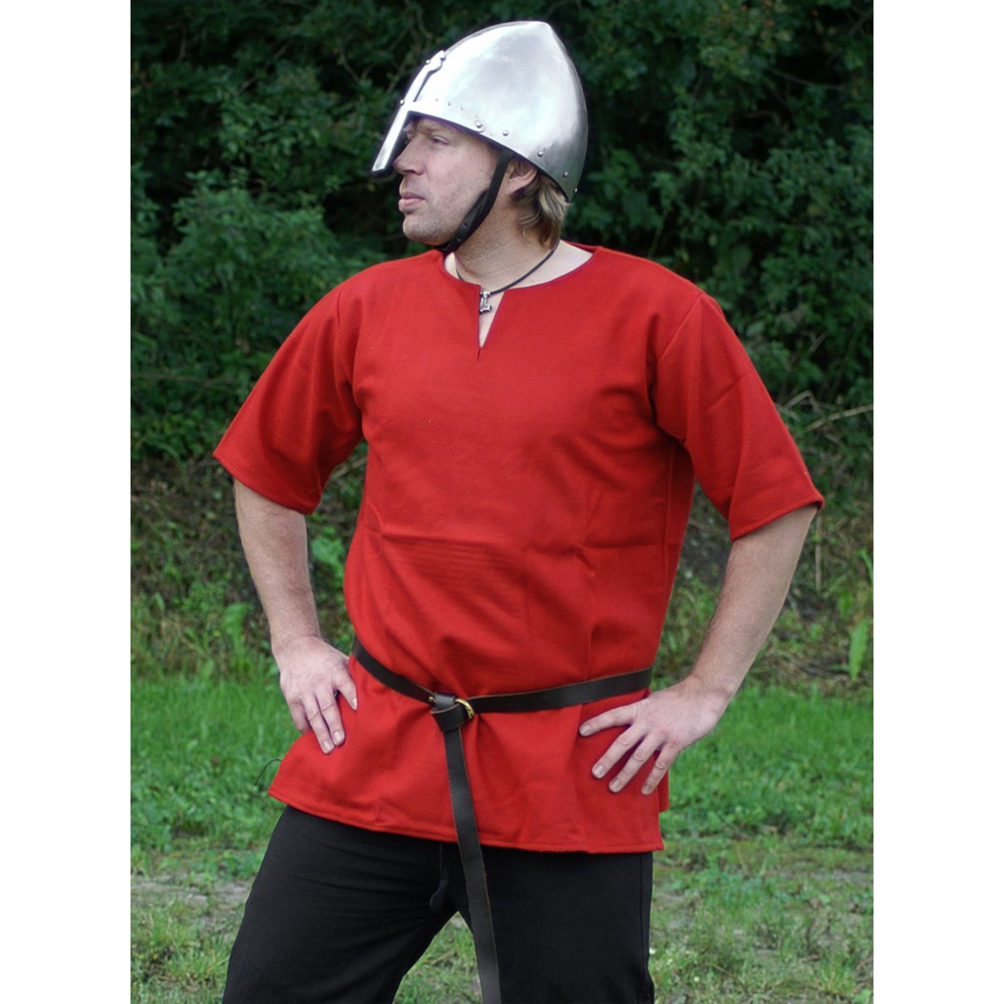 Battle Merchant Wikinger-Kostüm Wikinger Tunika, rot M