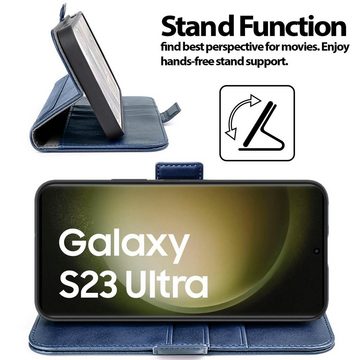 CoolGadget Handyhülle Book Case Elegance Tasche für Samsung Galaxy S23 Ultra 6,8 Zoll, Hülle Magnet Klapphülle Flip Case für Samsung S23 Ultra 5G Schutzhülle