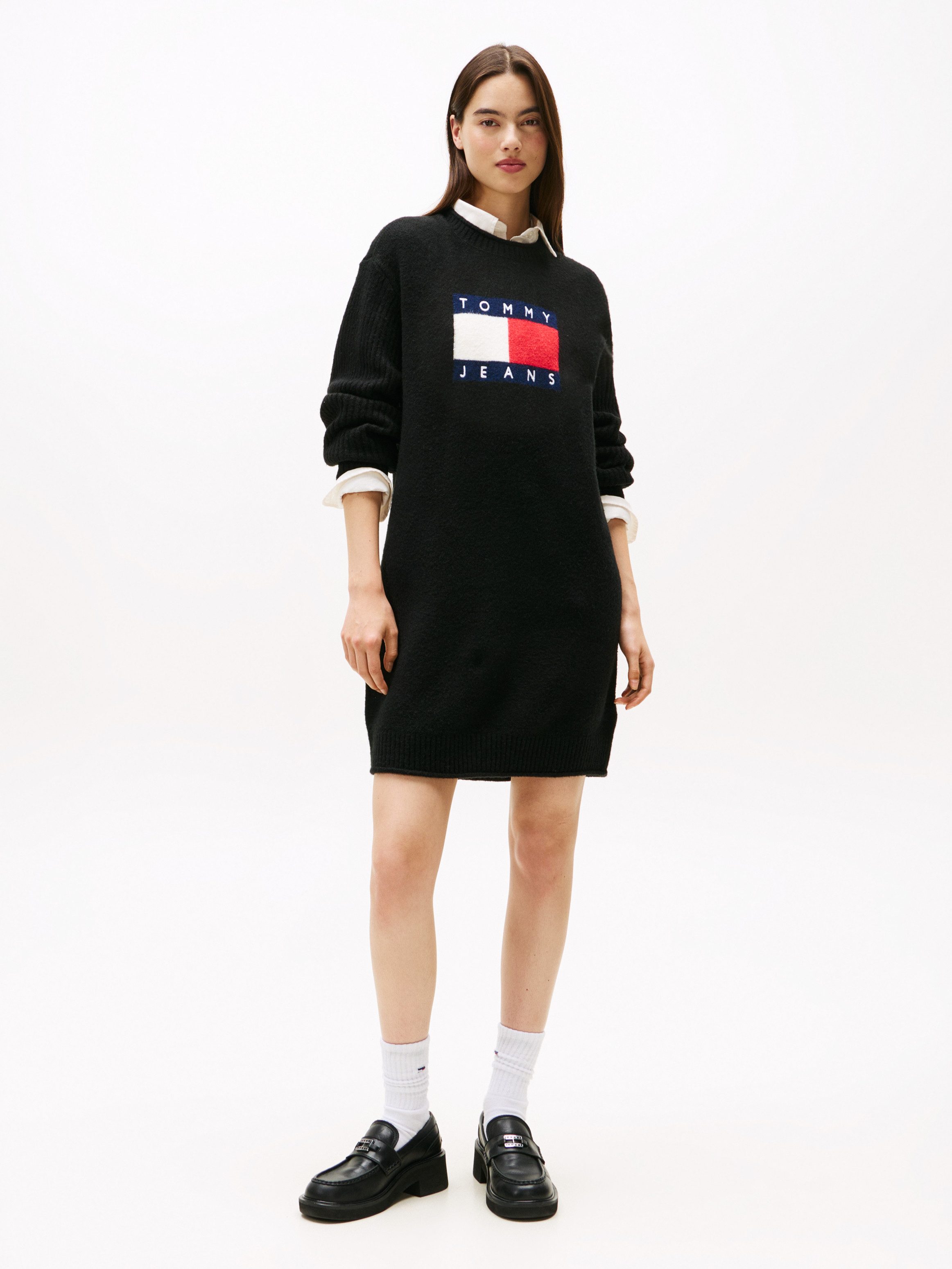 Tommy Jeans Strickkleid TJW FLAG SWEATER günstig online kaufen