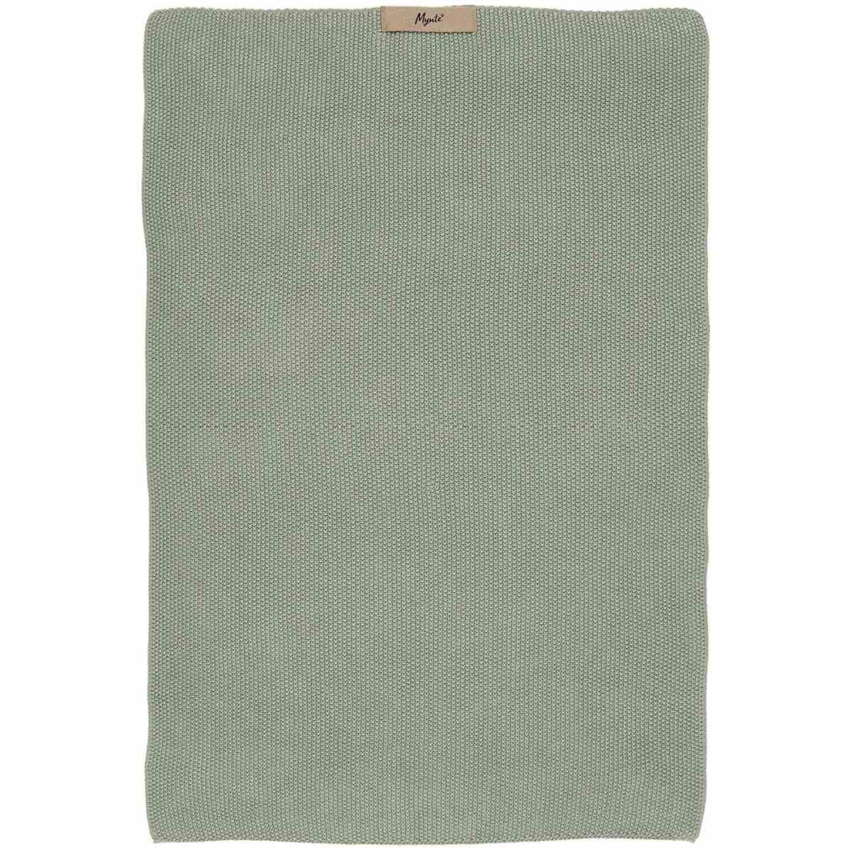 Ib Laursen Handtuch Handtuch Mynte gestrickt 40x60 cm Küchenhandtuch Staubig Grün