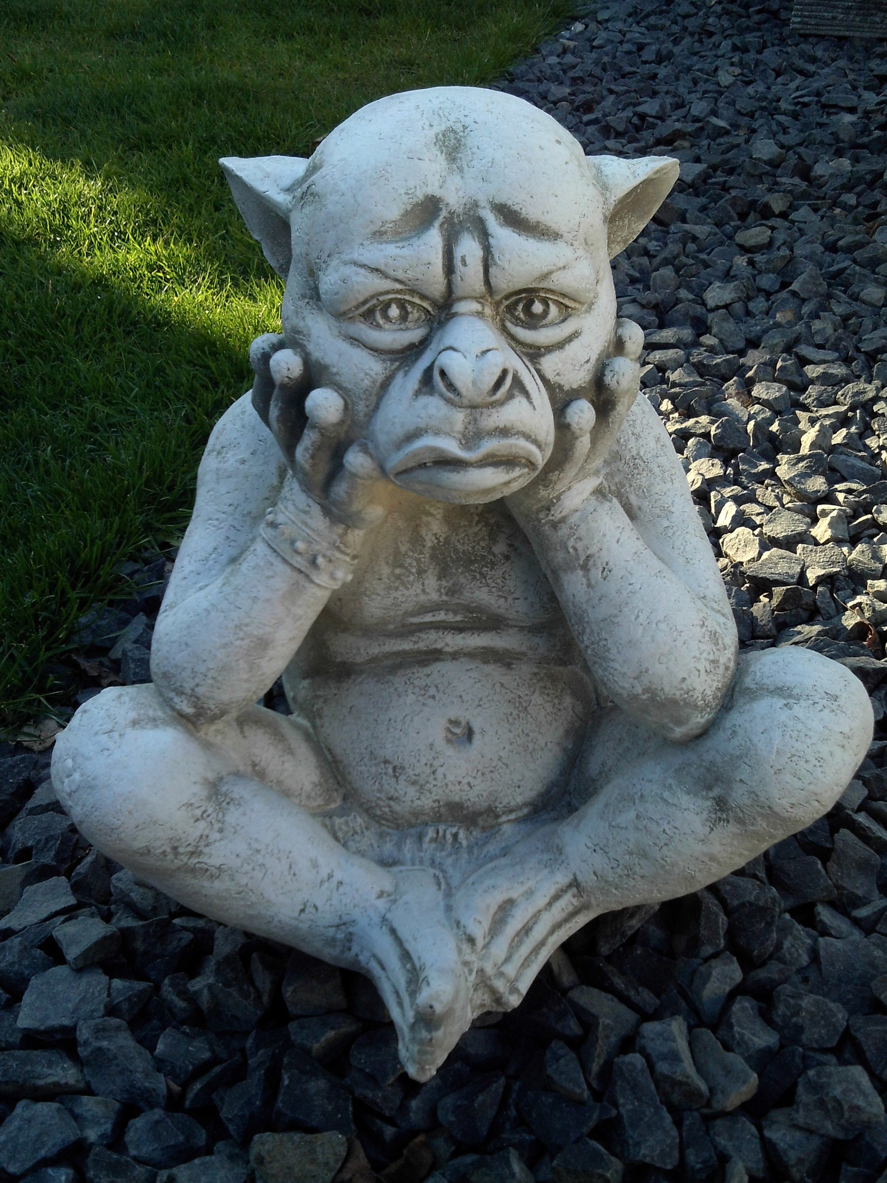 gartendekoparadies.de Gartenfigur Gargoyle der Torwächter, H. 39 cm, 22 kg, Frostsicher