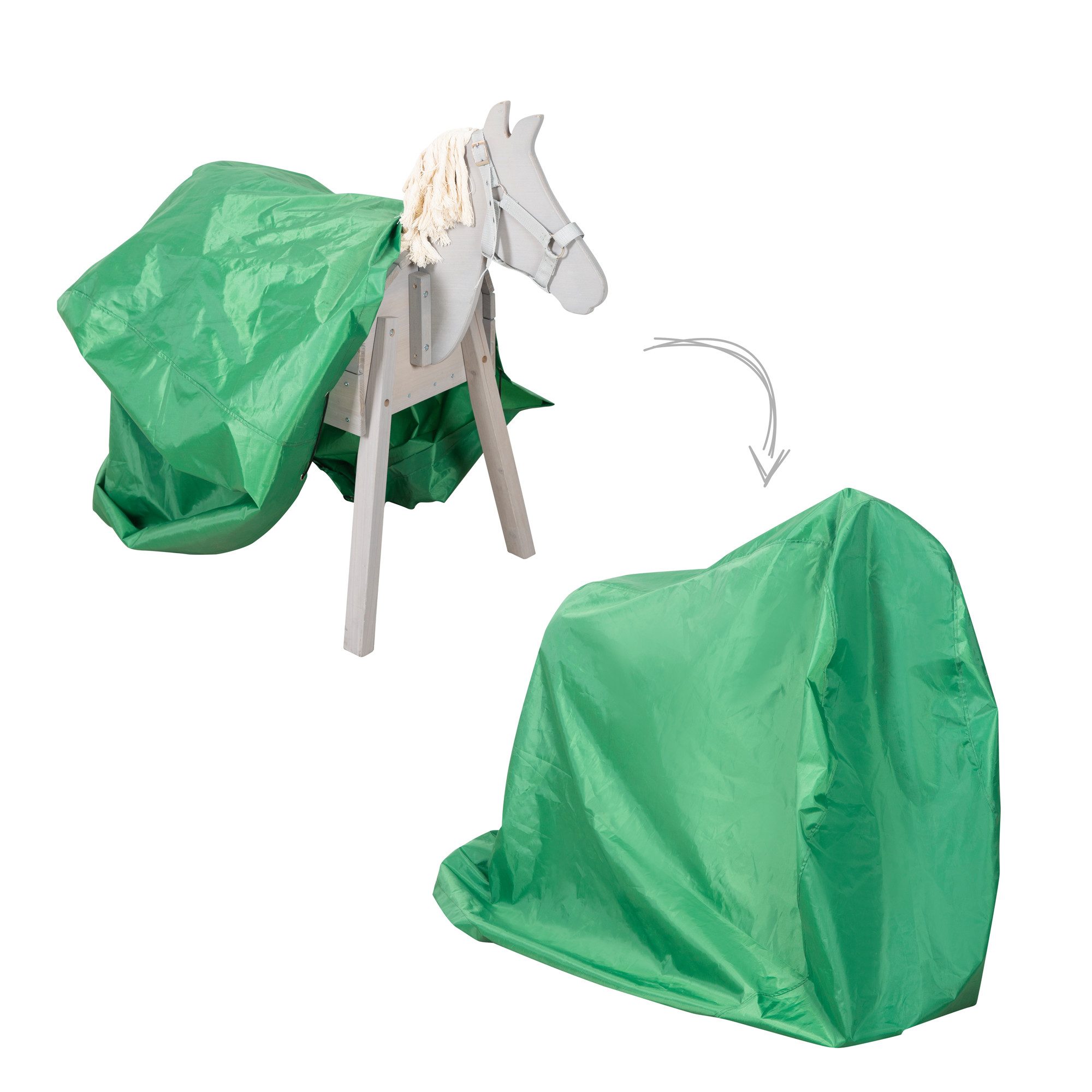 roba® Holzpferd Abdeckplane - Plane für Outdoor Pferde aus wetterfestem Kun günstig online kaufen