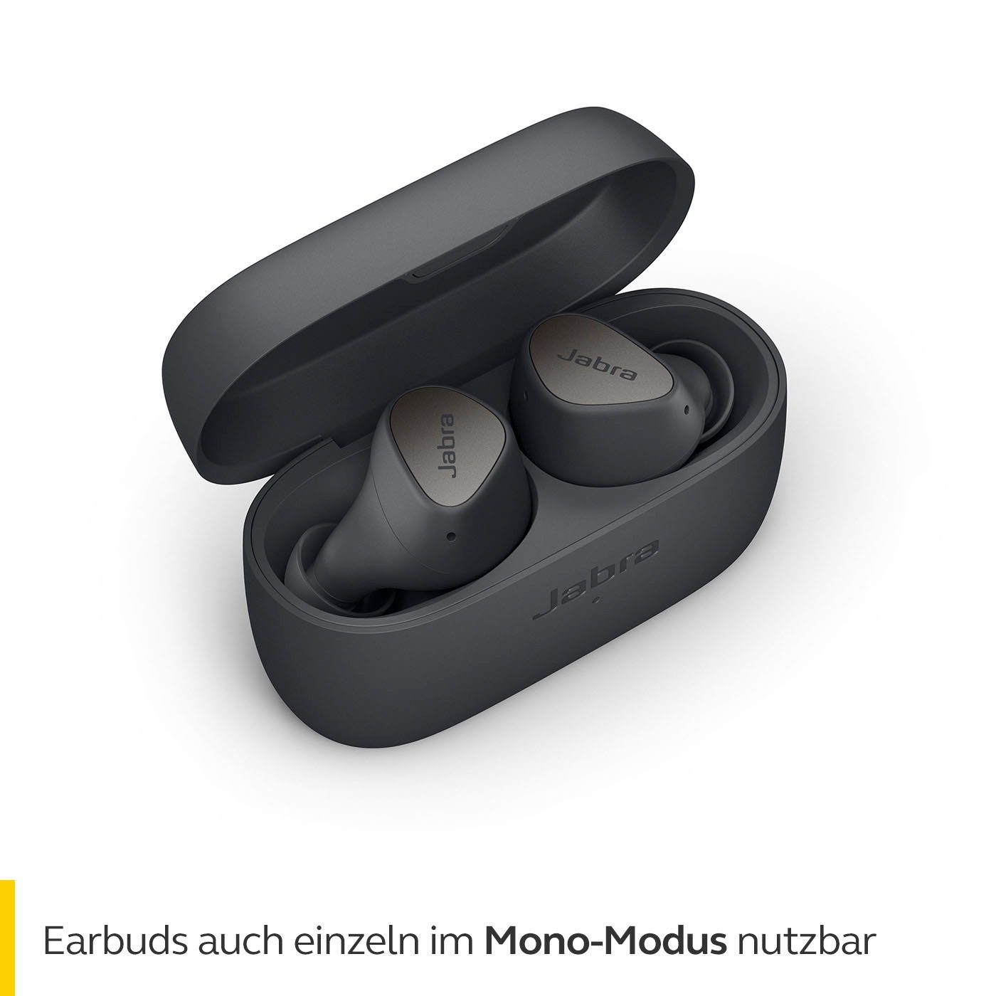 Bluetooth) Jabra Alexa, Assistant, In-Ear-Kopfhörer (Geräuschisolierung, Google Elite 3 dunkelgrau Siri,