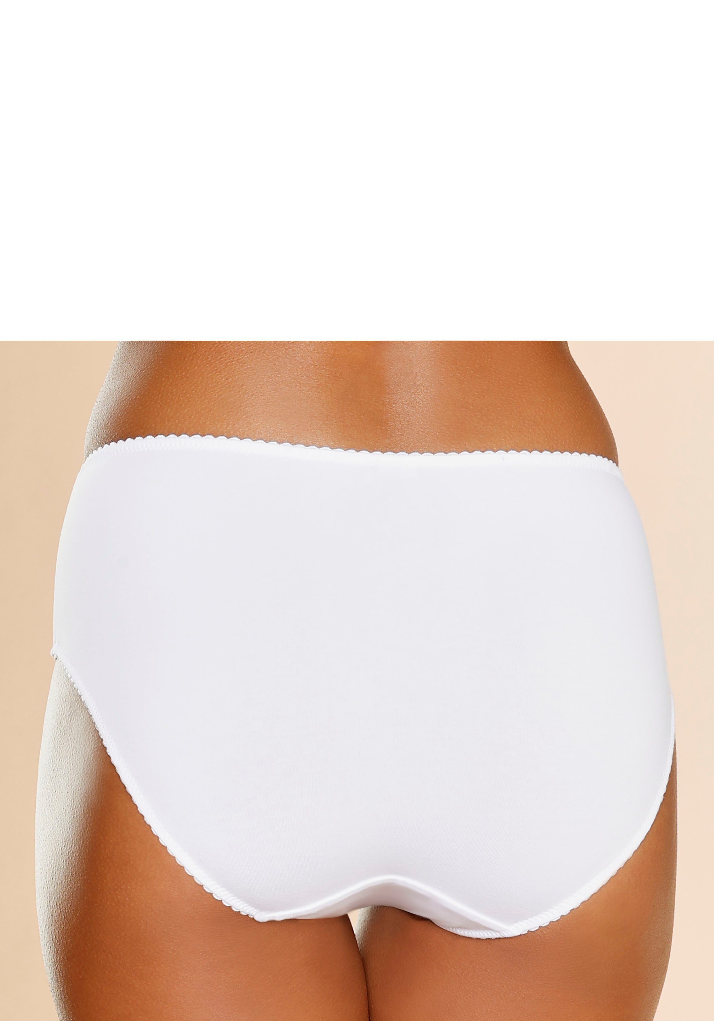 Nuance by Lascana Slip hoch geschnittener Slip, aus Baumwolle, als Wäsche-Set kombinierbar