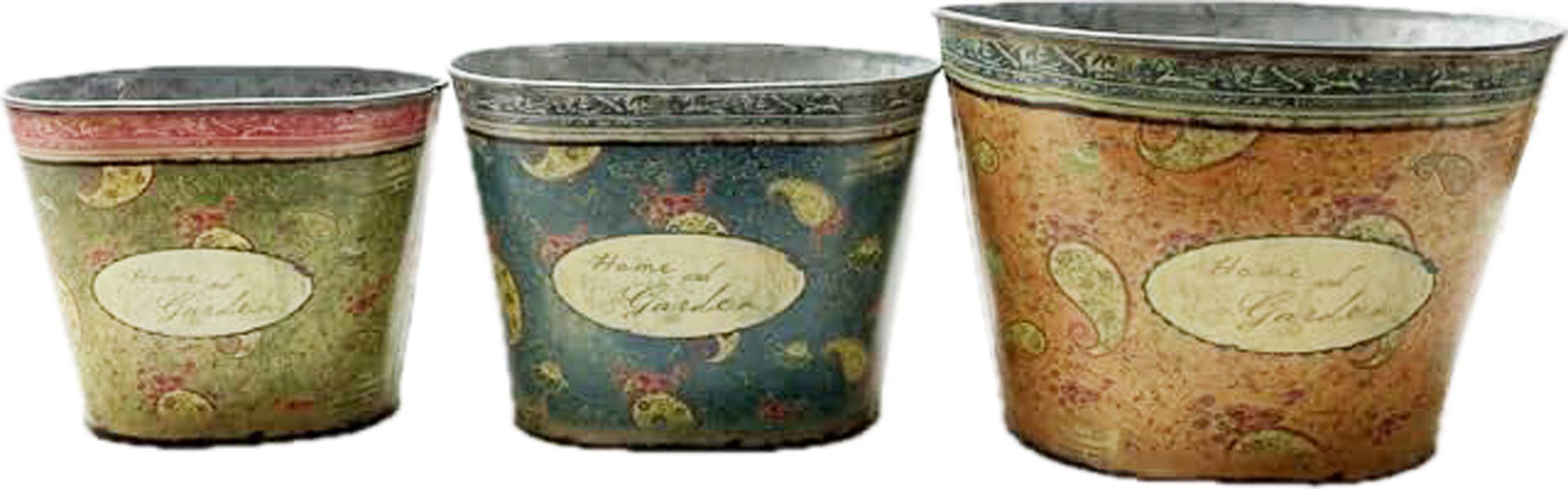 Hoff Interieur Übertopf Hoff Übertöpfe Oaisly Garden Zink 3er Set