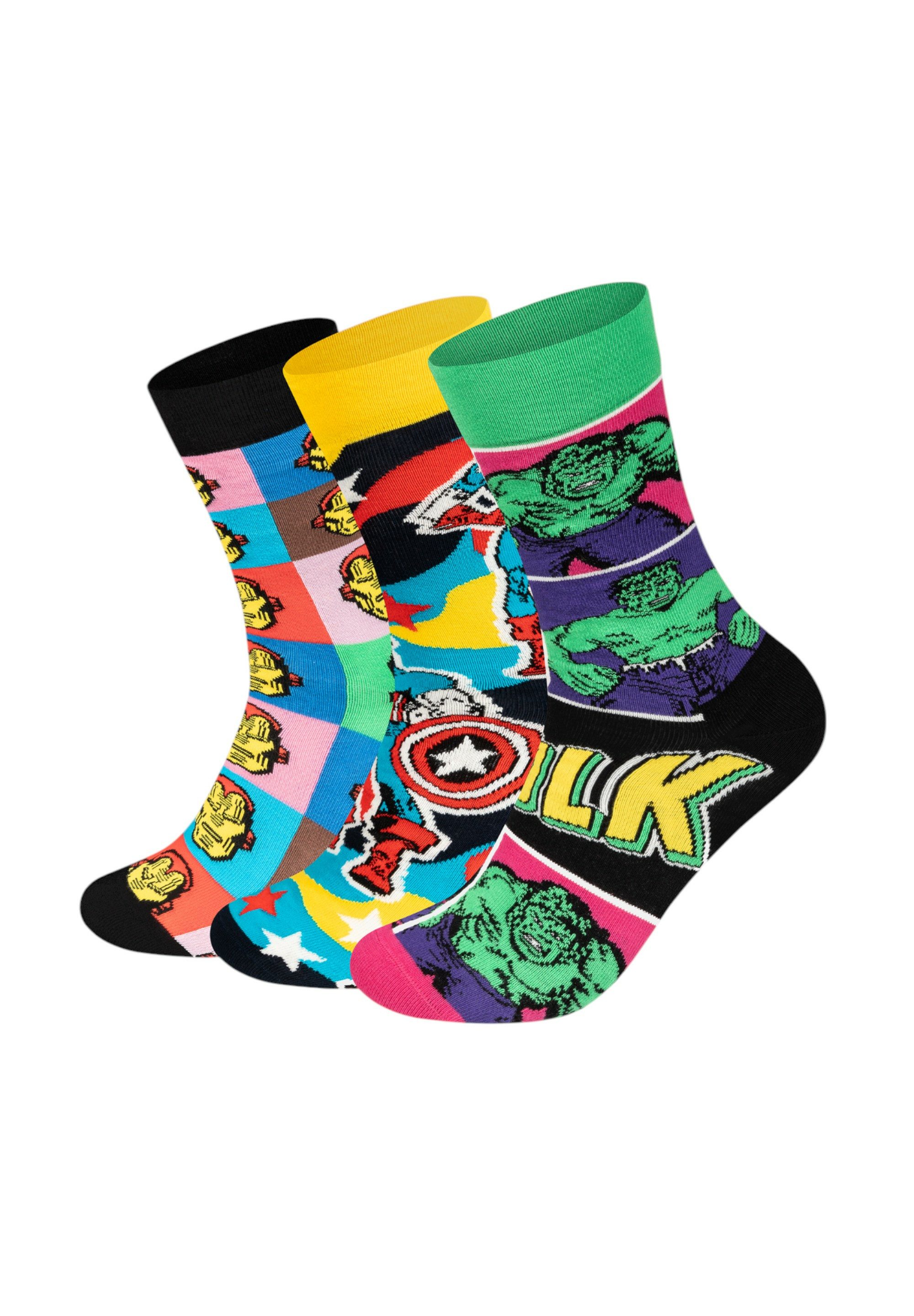 Happy Socks Basicsocken MARVEL™ Avengers Socks Gift Set aus nachhaltiger Ba günstig online kaufen