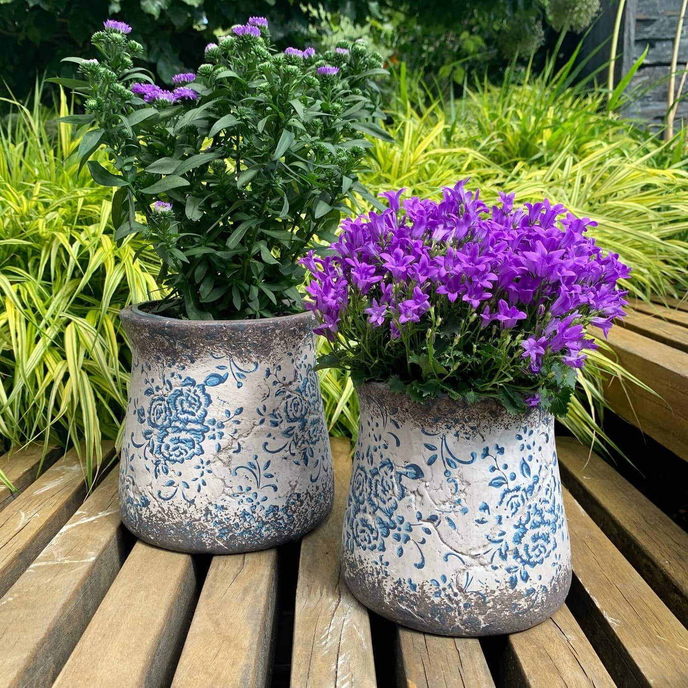 Übertopf Beton Blumentopf Shabby Chic Übertöpfe Landhaus Pflanzschale
