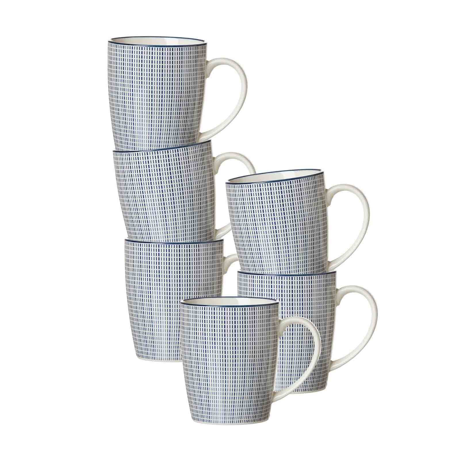 Ritzenhoff & Breker Becher Royal Makoto Henkelbecher 350 ml 6er Set, 6-tlg., Porzellan