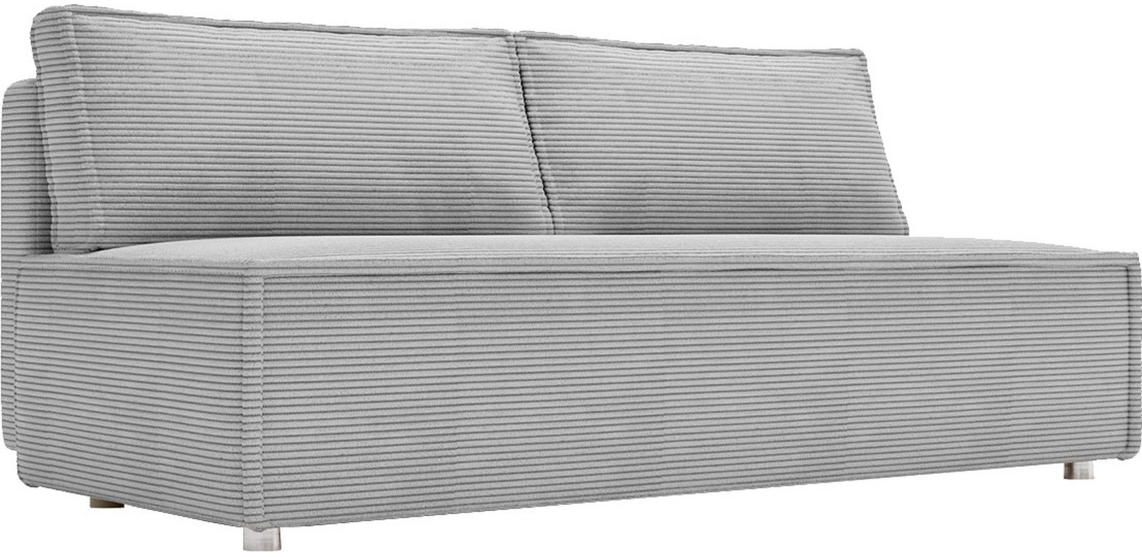 WFL GROUP Schlafsofa Diana mit Bettkasten – 3 Sitzer Couch mit Schlaffunktion, Bettfunktion, MADE IN EU, Schlaffläche 150 × 200 cm, Skandinavische Polstercouch im modernen Design – Weicher Cordstoff
