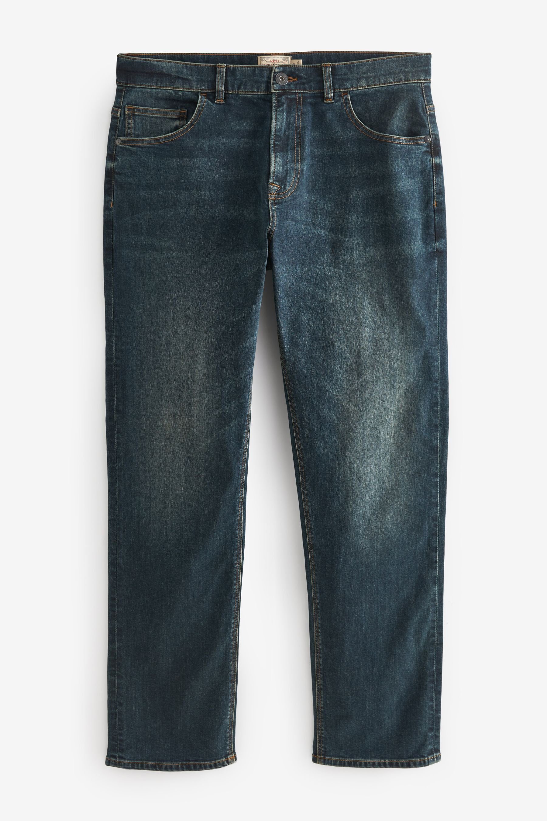 Next Straight-Jeans Straight Fit Stretch-Jeans im Vintage-Look (1-tlg) Dark Tint