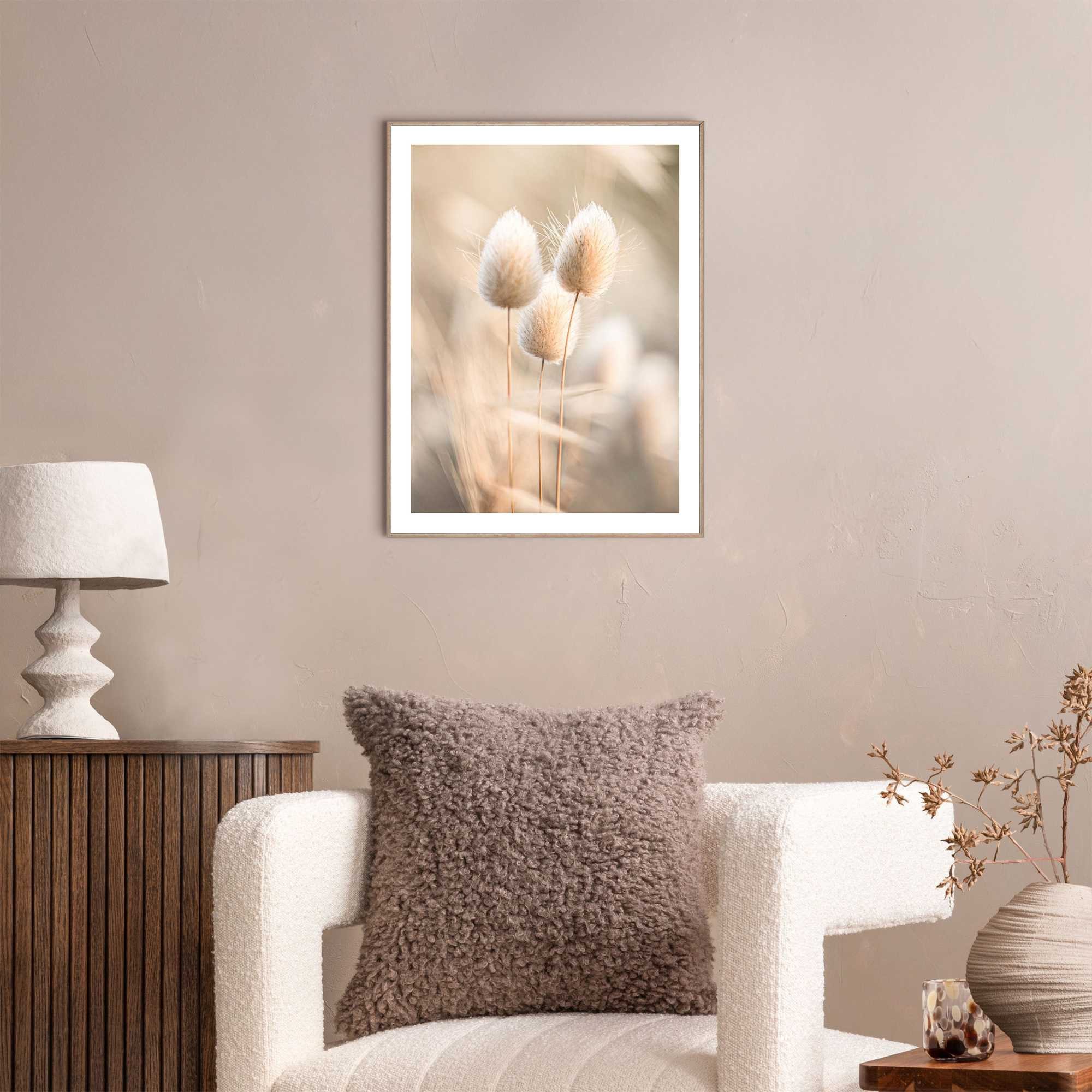 Reinders! Poster Plumes, Wohnzimmer - Grasfedern - Beige - MDF - Blumen und günstig online kaufen