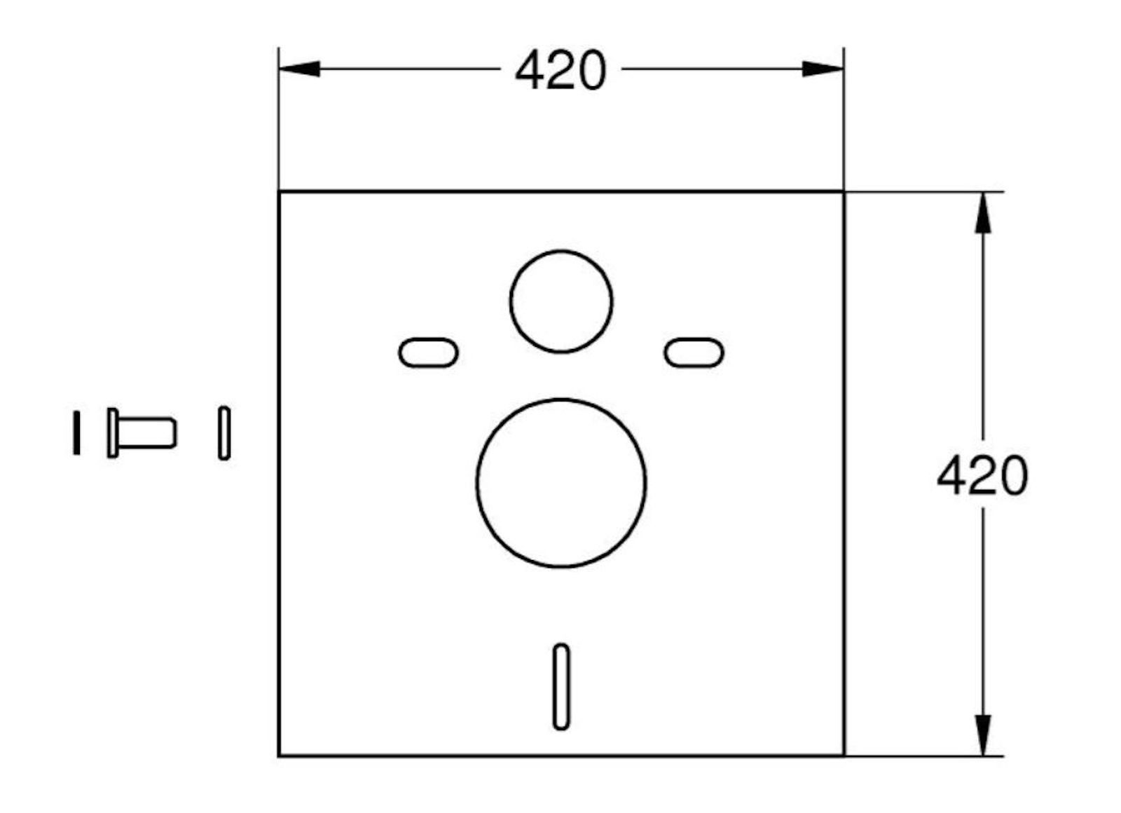 Grohe Vorwandelement WC Schallschutz Matte Set für WC - 37131000