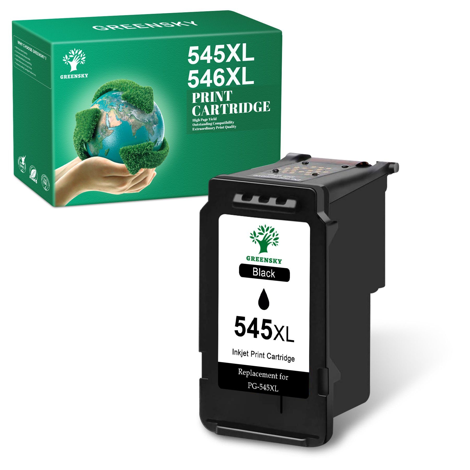 Greensky für CANON PG-545 CL-546 XL Tintenpatrone (für Canon PIXMA TS3150 TS3151 TR4550 TR4551 MX495 MX490 TS205 TS305 iP2850 MG2400 MG2450 MG2455 MG2500 MG2550, MG2900 MG2920 MG2950 MG2550S MG2555 MG2555S)