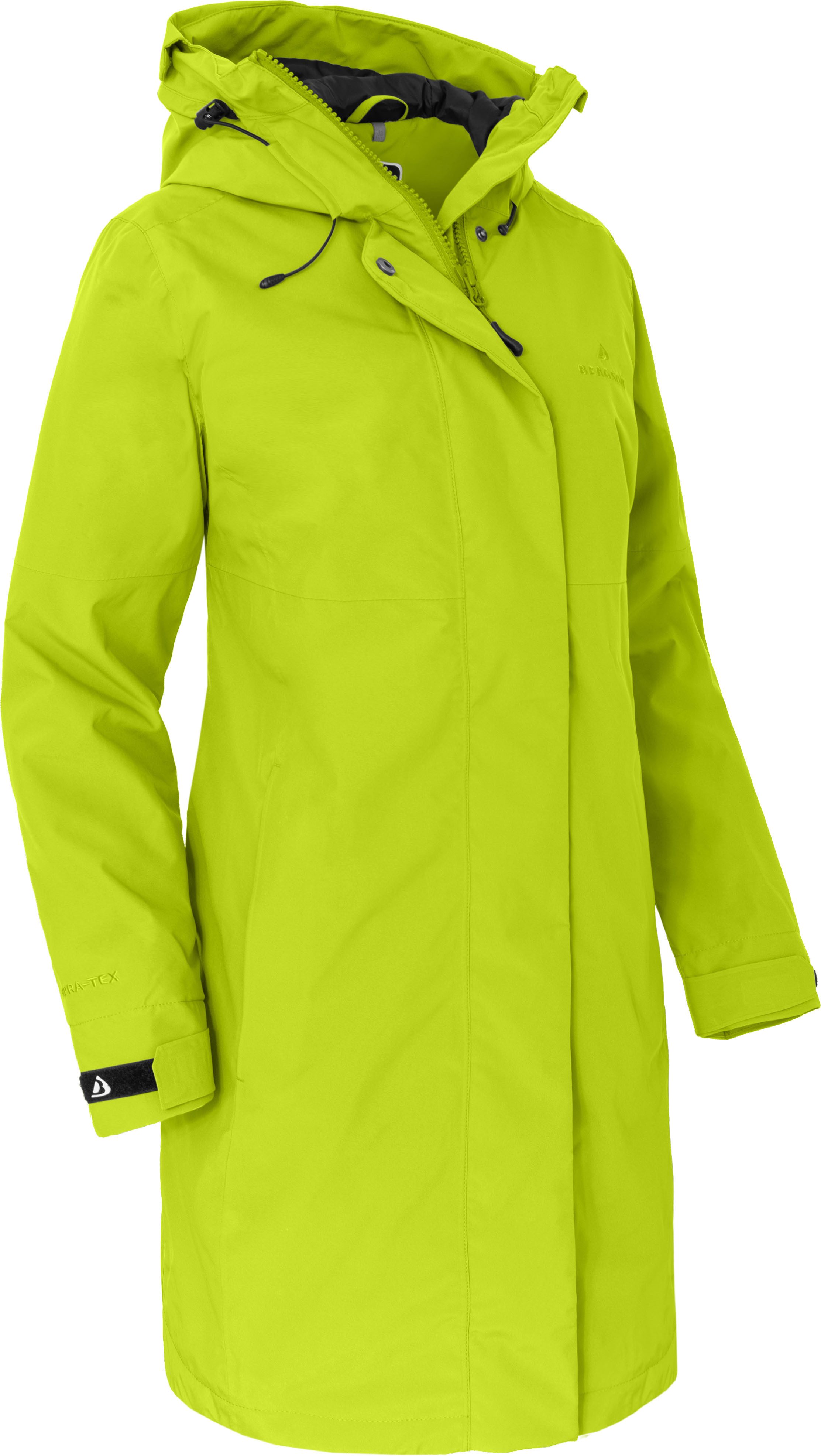 Bergson Regenjacke VERLA Damen Regenmantel, Normalgrößen, leuchtend grün