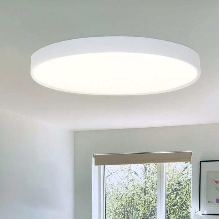 ZMH LED Deckenleuchte Badlampe IP44 Wasserdicht Flach Rund Küchenlampe Neutralweiß (nicht dimmbar) LED fest integriert Neutralweiß Neutralweiß weiß