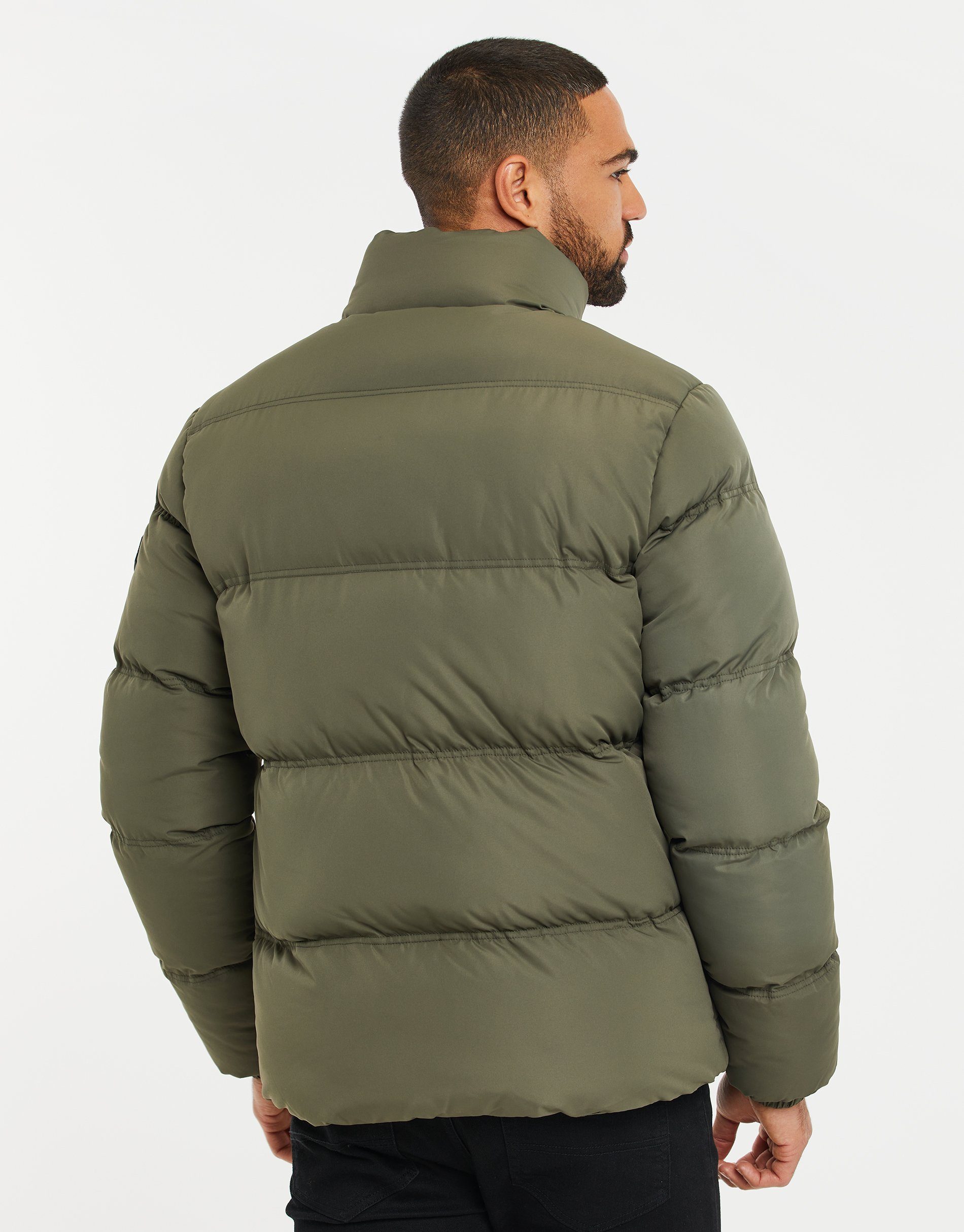 Khaki- Threadbare Padded Firth Winterjacke Jacket olivgrün THB