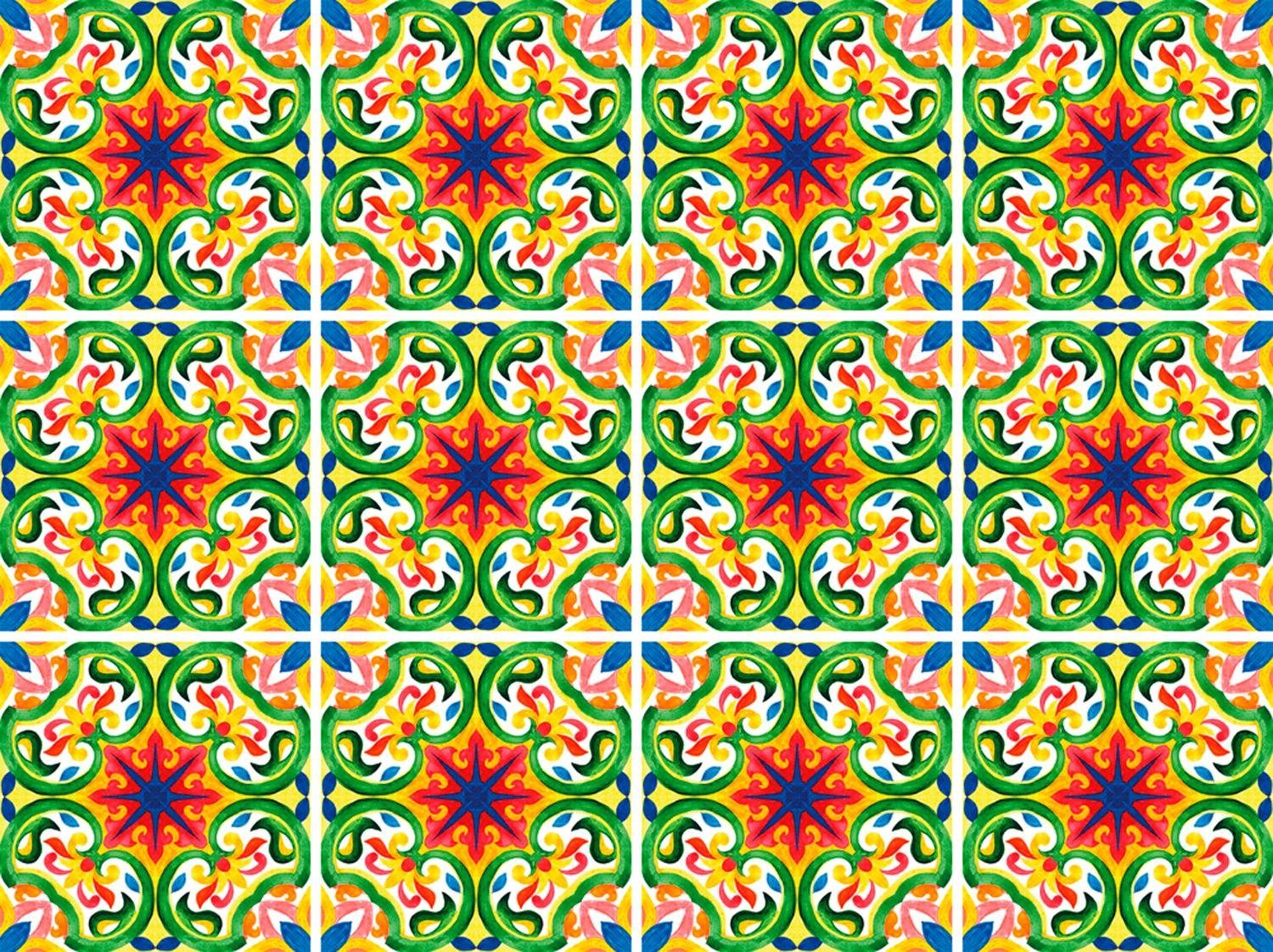 queence Плиткаaufkleber Ornament, Stickerfliesen, selbstklebend, Sticker, 12er Set