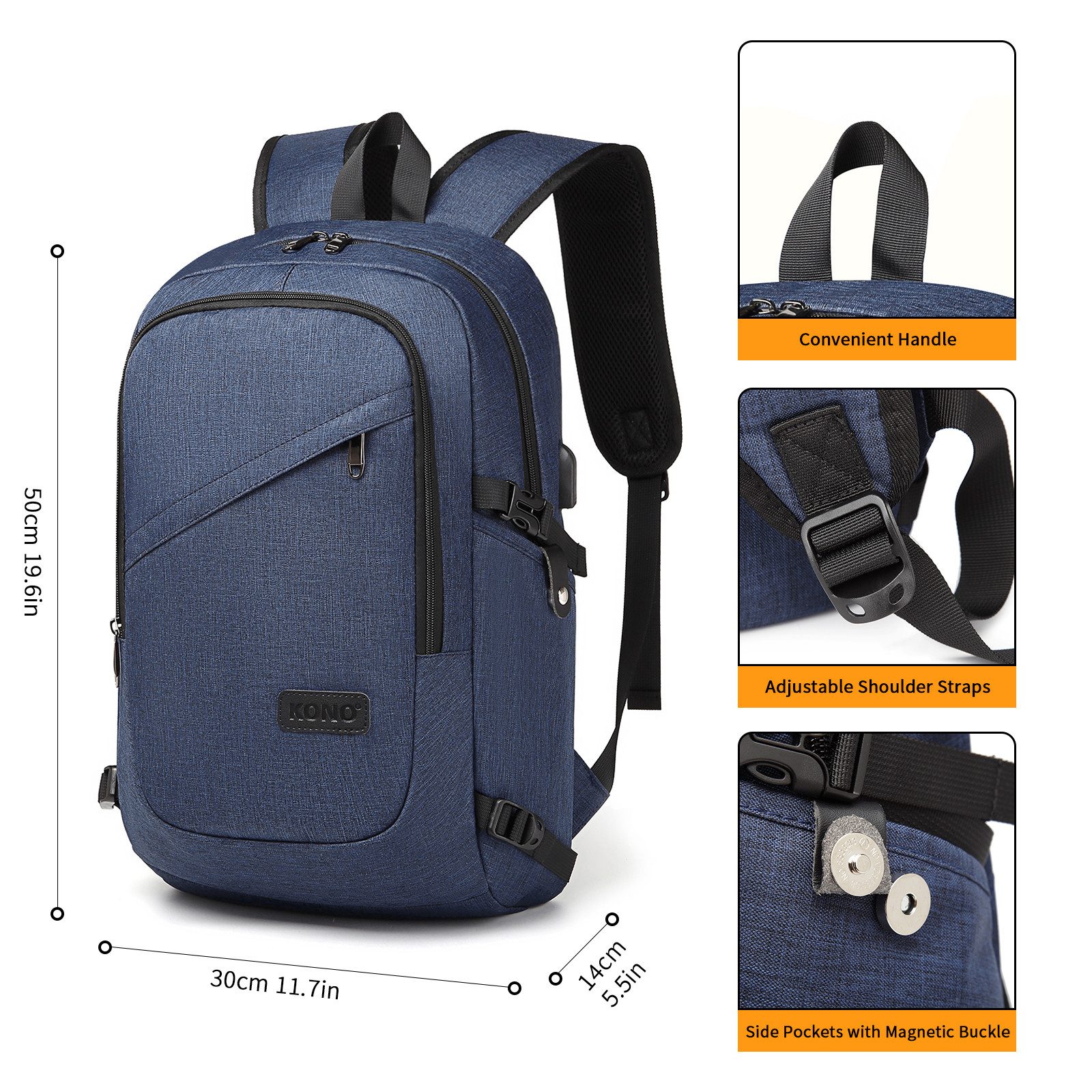 KONO Laptoprucksack Diebstahlsicherung Reisen Geschäft Arbeiten günstig online kaufen