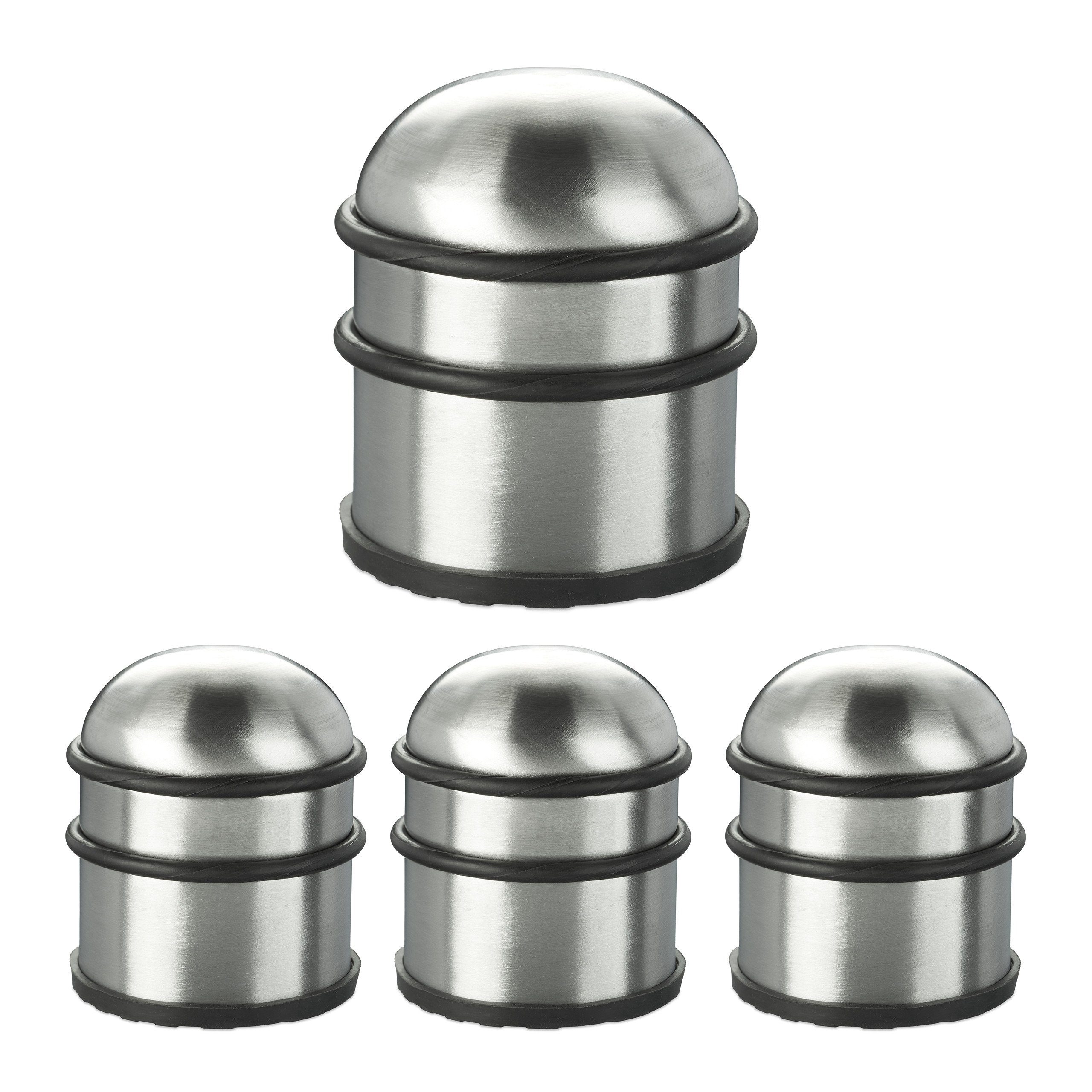 Türstopper 4 x Türstopper Edelstahl silber