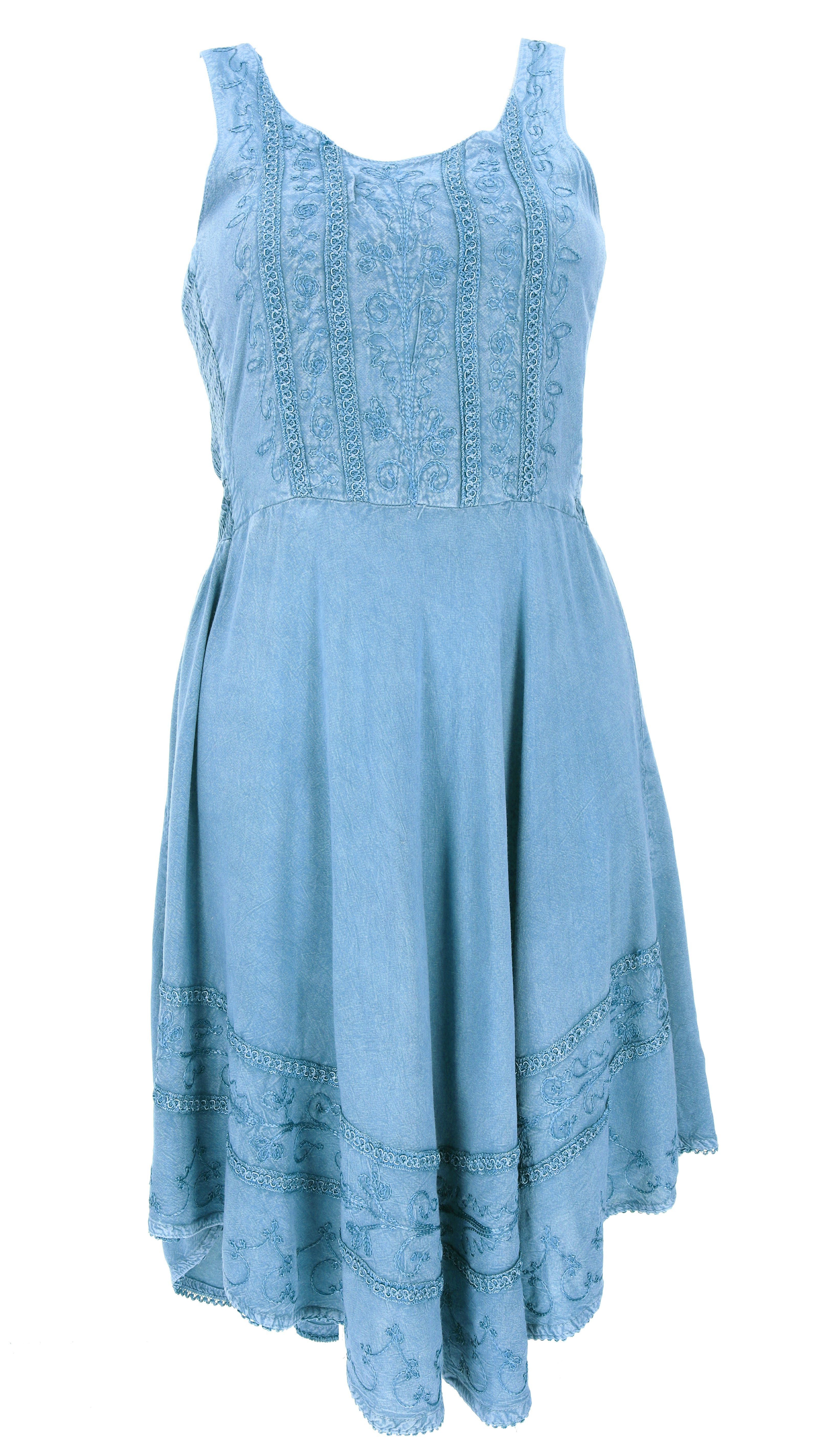 Midikleid Besticktes Boho Sommerkleid, Midikleid,..