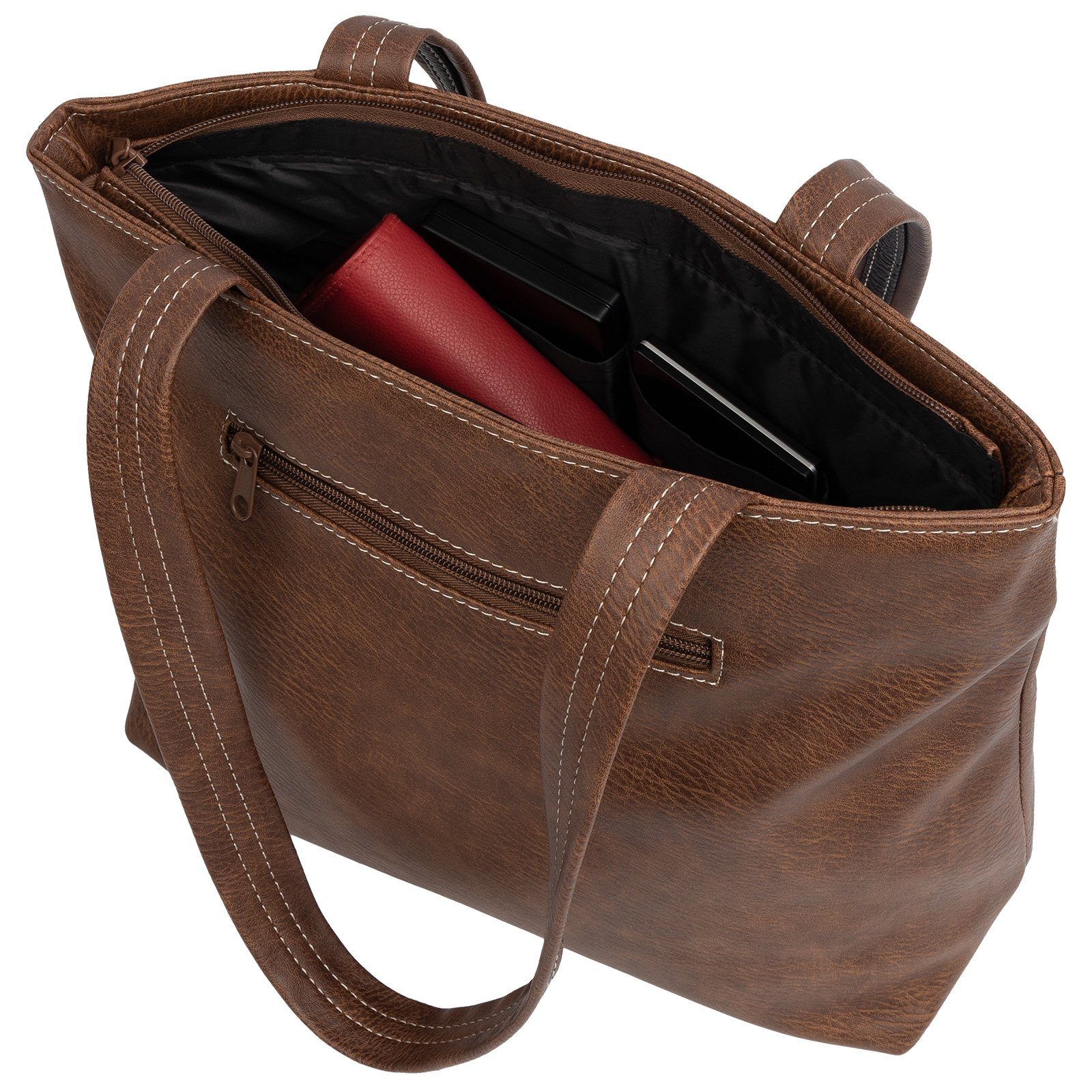 EAAKIE Umhängetasche Damen Tasche Schultertasche Umhängetasche Leder Optik Handtasche, als Schultertasche,Shopper,Handtasche tragbar