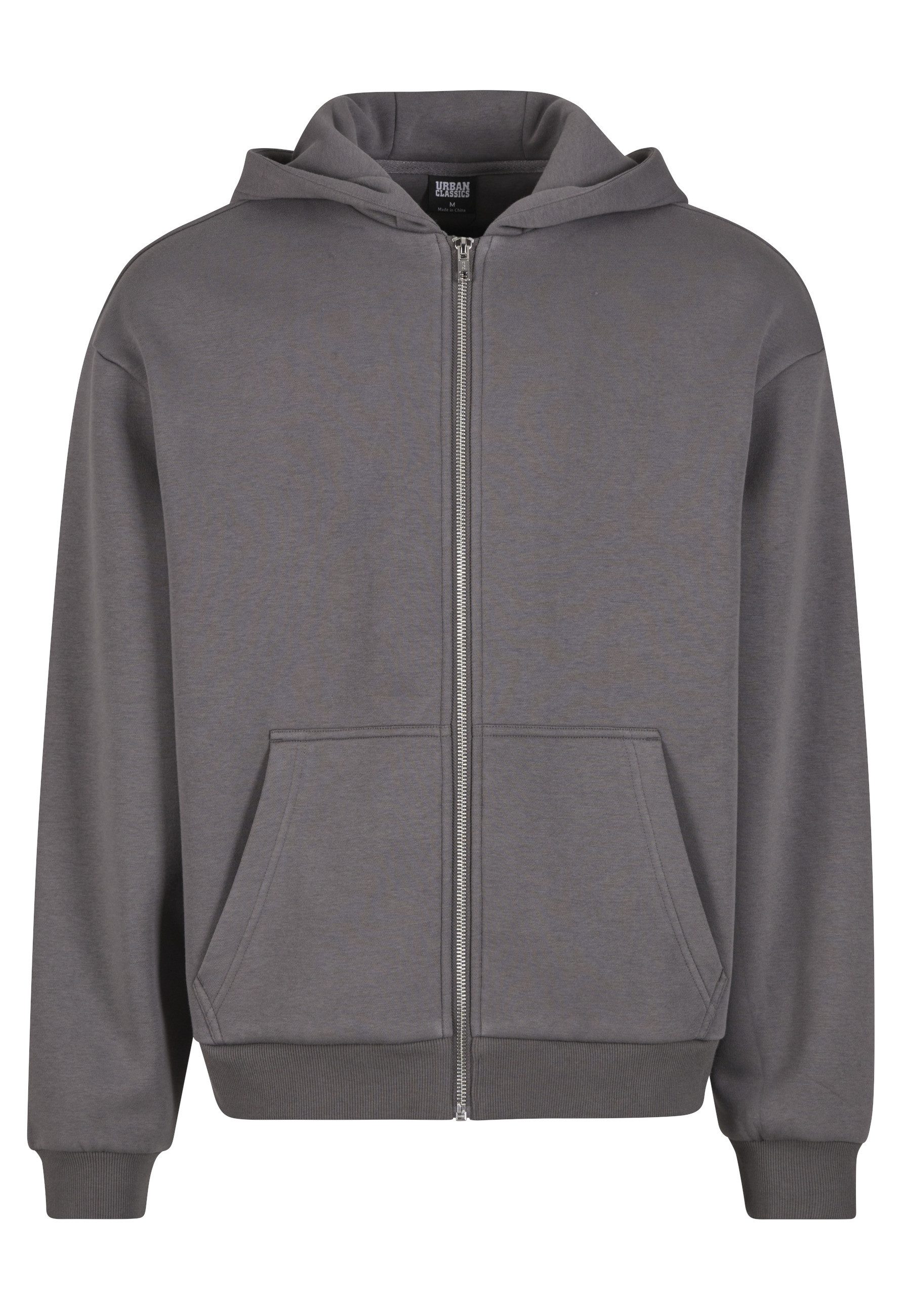 URBAN CLASSICS Strickpullover Urban Classics Fluffy Zip Cardigan (1-tlg)