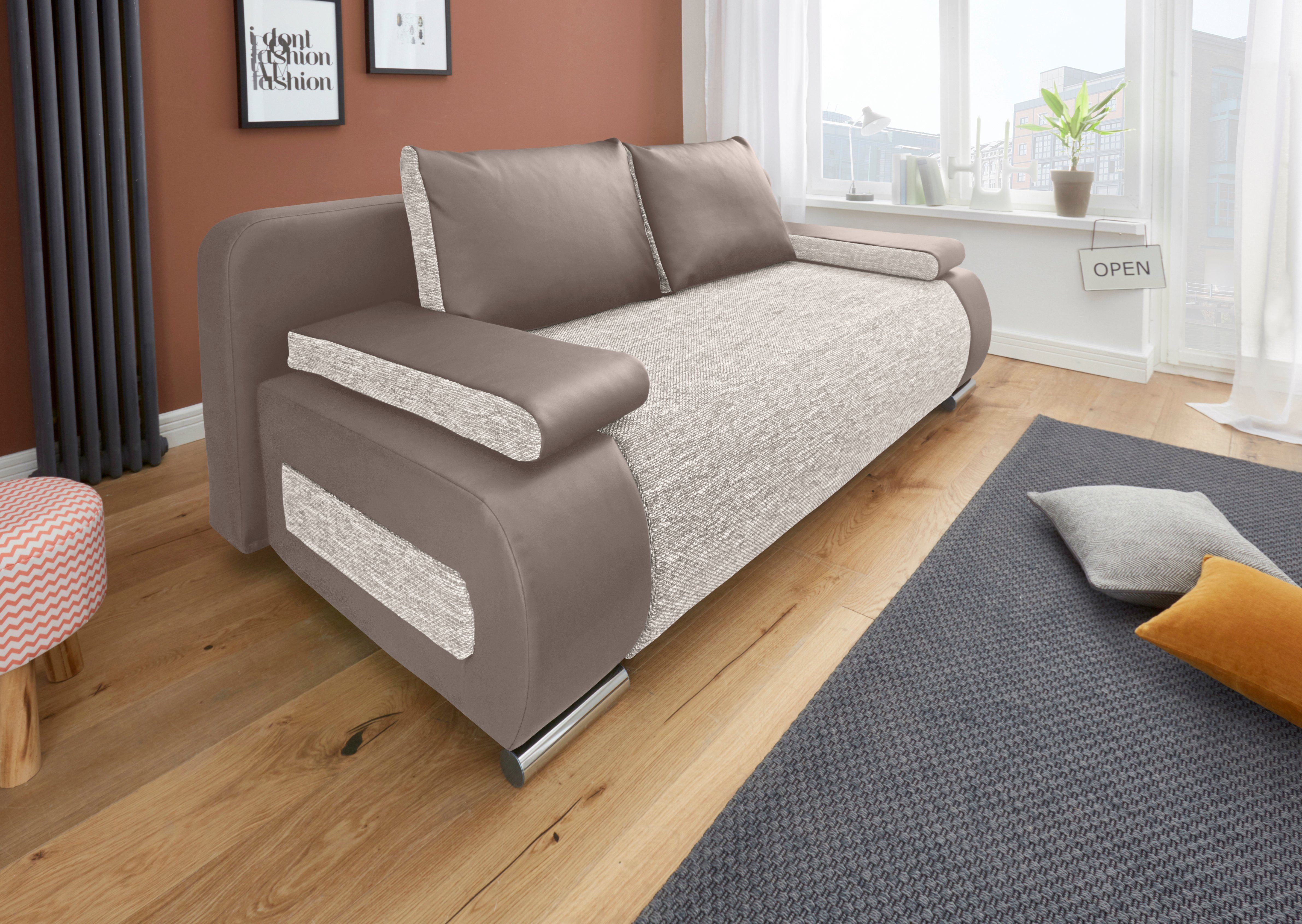 COLLECTION AB Schlafsofa Moritz, mit Bettfunktion und Bettkasten, komfortabler Federkern