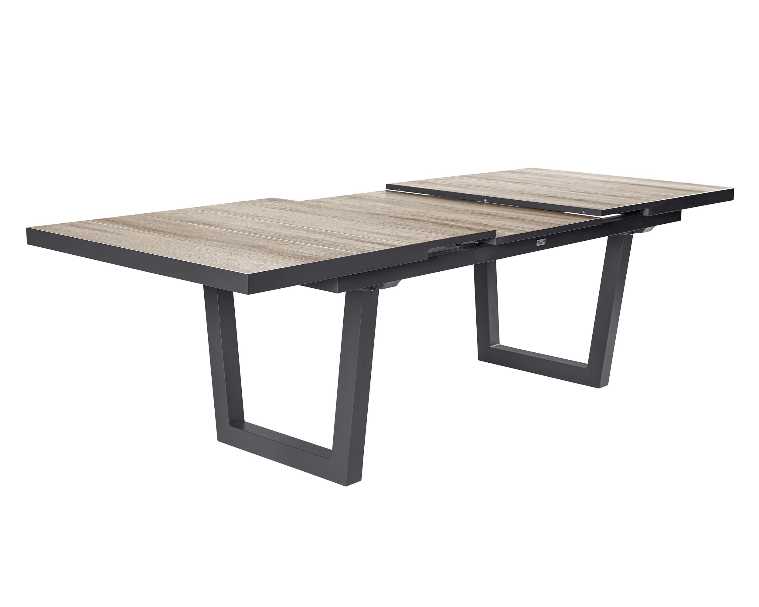 LC Garden Garten-Essgruppe Komido Dining Set V omega braun Garten Sitzgruppe, (8-tlg)