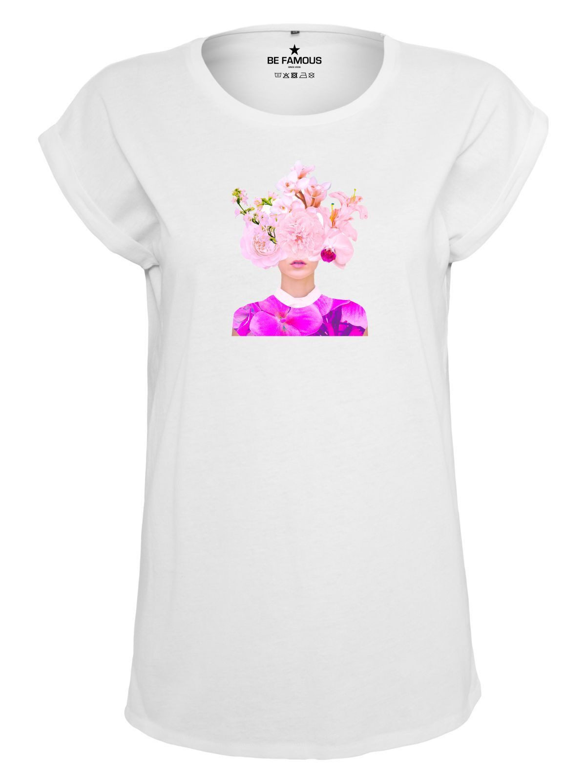 Be Famous Print-Shirt Classic Roll Up flowbrain (1-tlg., keine)