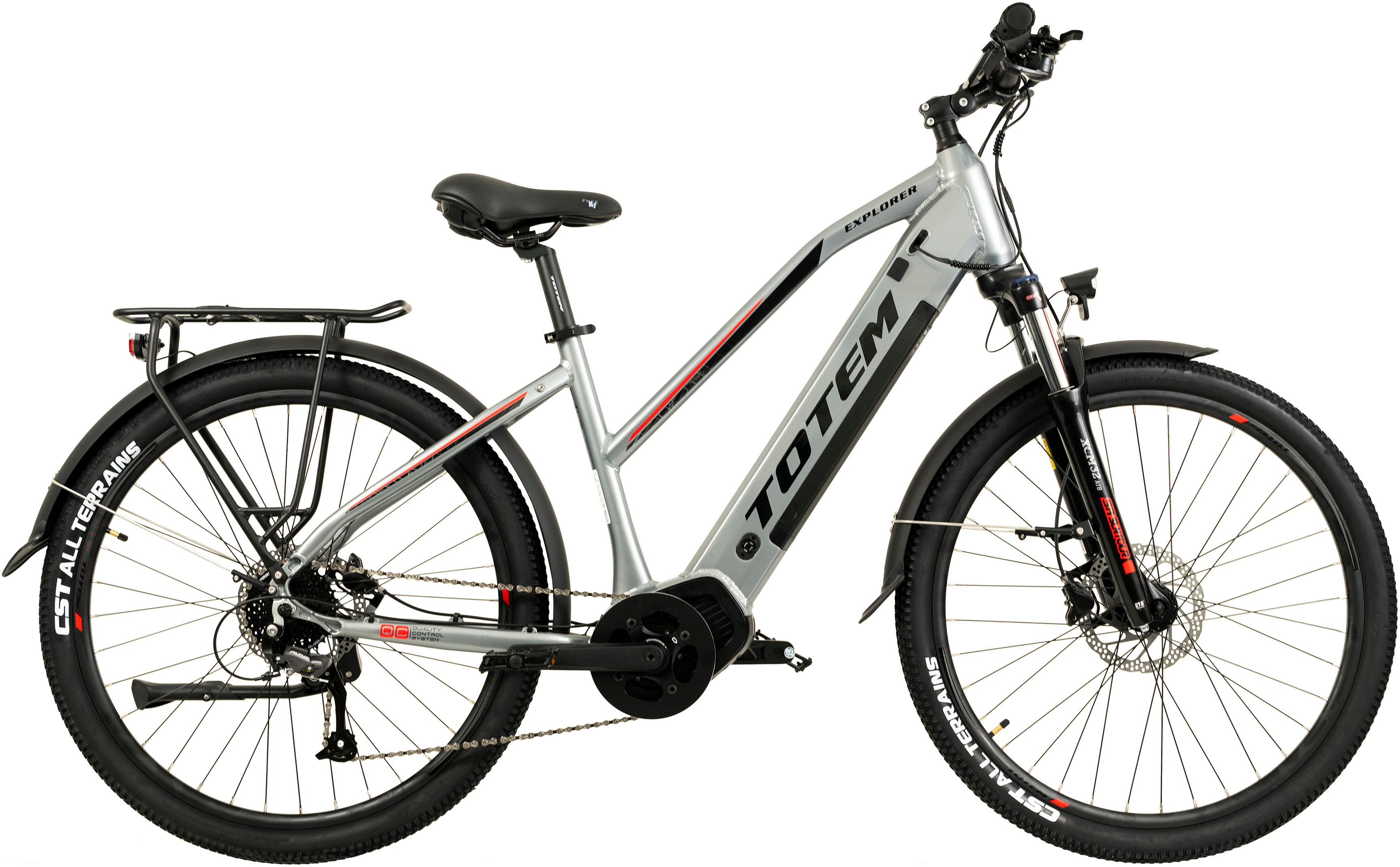 TOTEM E-Bike Trekkingrad XPL-650, 9 Gang Shimano Altus Schaltwerk, Kettenschaltung, Mittelmotor, 720 Wh, Pedelec, Elektrofahrrad für Herren