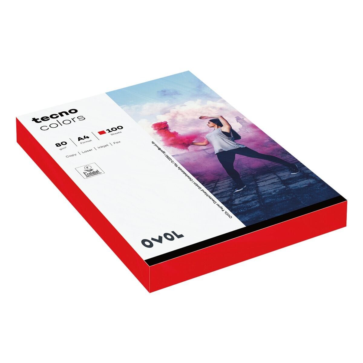 Inapa tecno Druckerpapier Rainbow, Intensivfarben, Format DIN A4, 80 g/m², Kleinpack