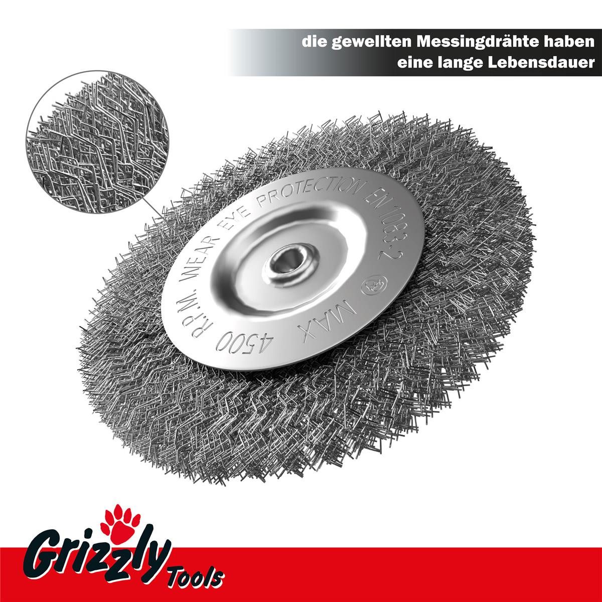 Grizzly Tools Fugenbürste Fugenbürste 2er-Set Blistervpackung Metall für EFB 400, EFB 401, für Elektrische Reinigunsbürsten, (2 Stück, 2-tlg)