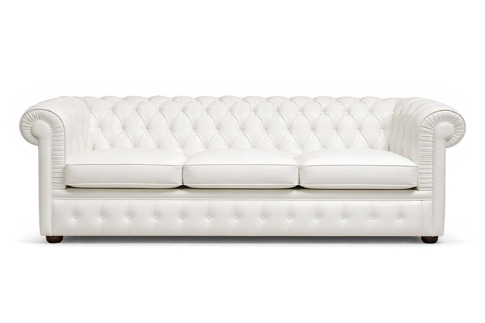 JVmoebel Chesterfield-Sofa Luxus Sofagarnitur aus 100% Leder in stilvollem Design, Made in Europa
