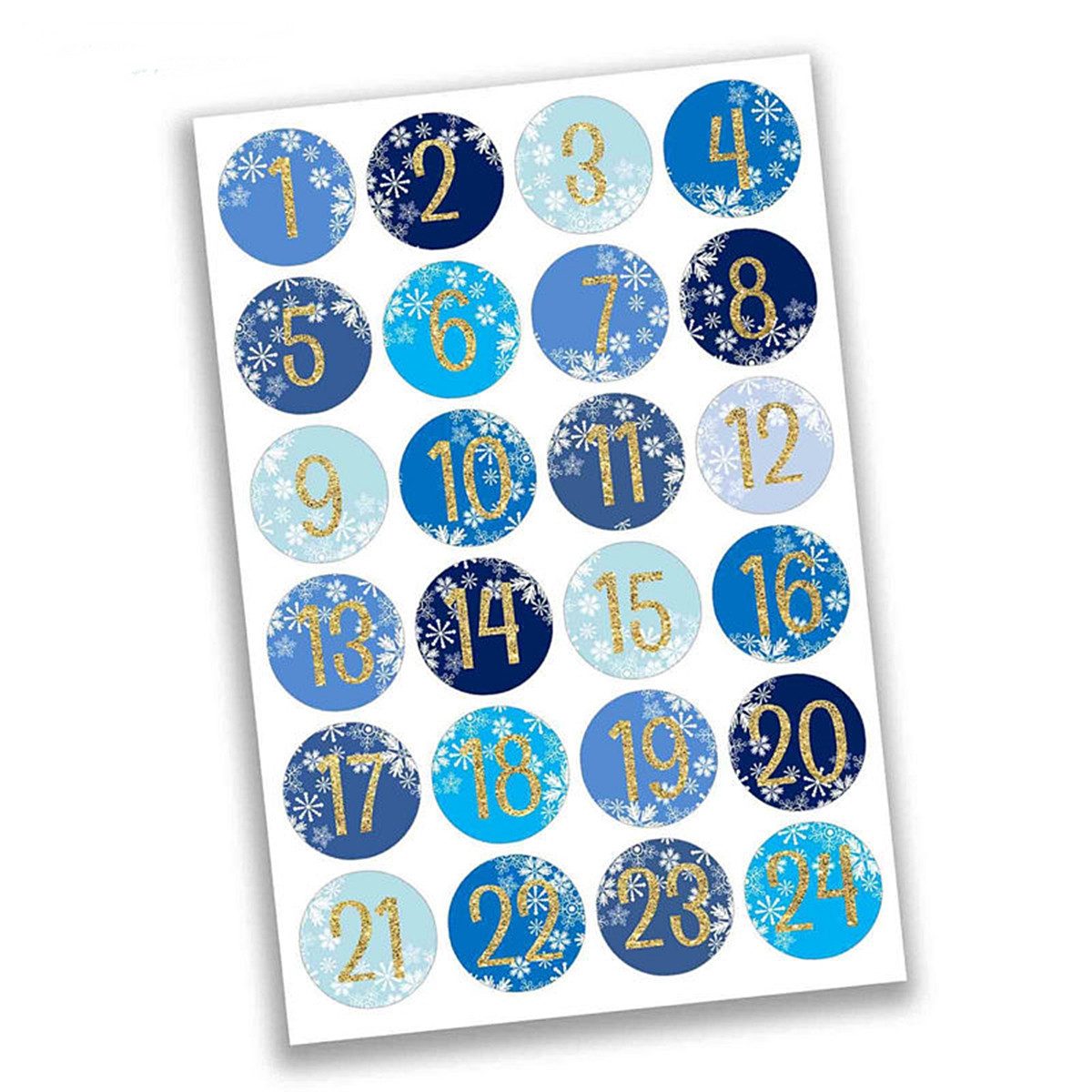 PAPIERDRACHEN DIY-Adventskalender 24 Zahlenaufkleber - Papier selbstklebend (24-tlg)