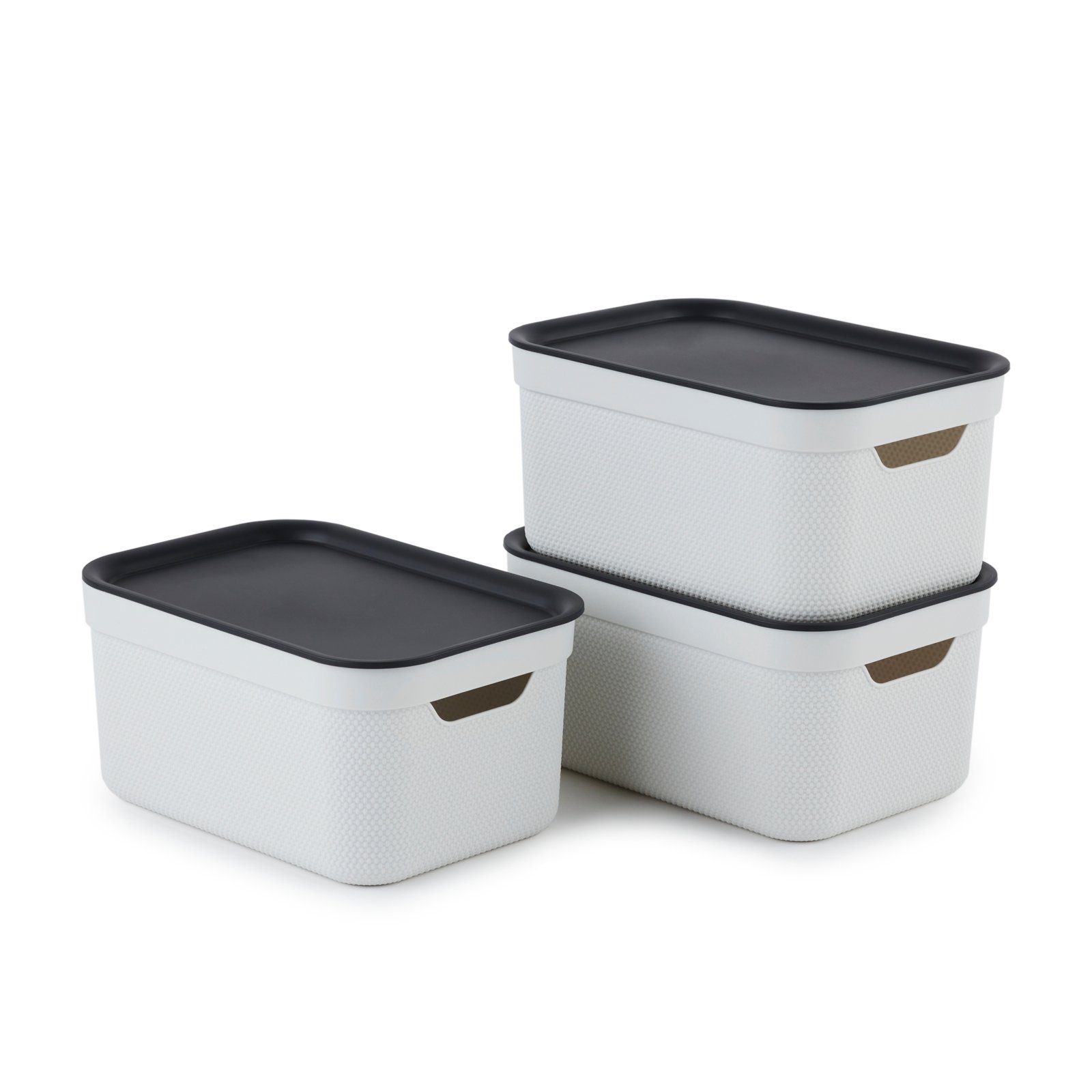 ROTHO Aufbewahrungsbox Jive Dekobox 3er-Set Aufbewahrungskorb 5l (Aufbewahrungsset, 3er-Set)