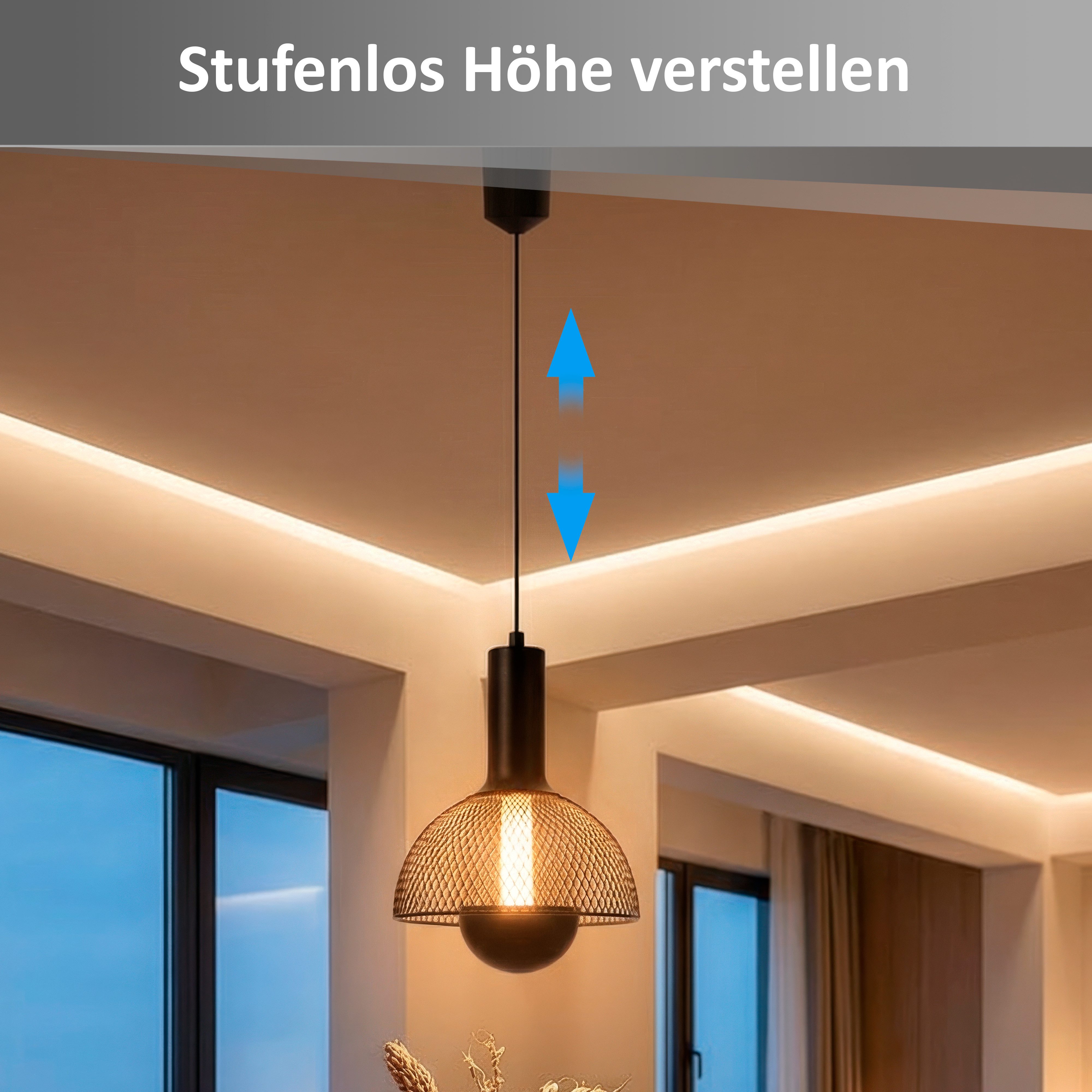 Northpoint LED Pendelleuchte LED Akku Pendelleuchte 2in1 Tischleuchte Touch Dimmbar – Bild 4 von 5