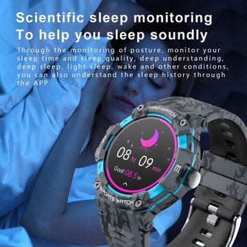 findtime Aktivitätstracker und GPS Smartwatch (1,39 Zoll, Android, iOS), mit Robuste Wasserdicht Sport Outdoor für Handwerker Gesundheitsuhr