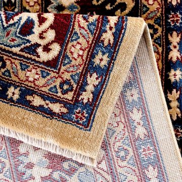 Teppich Teppich classic Design, creme, Sehrazat, Rechteckig, Höhe: 10 mm, Seidentouch, Ornamente, mit Bordüre