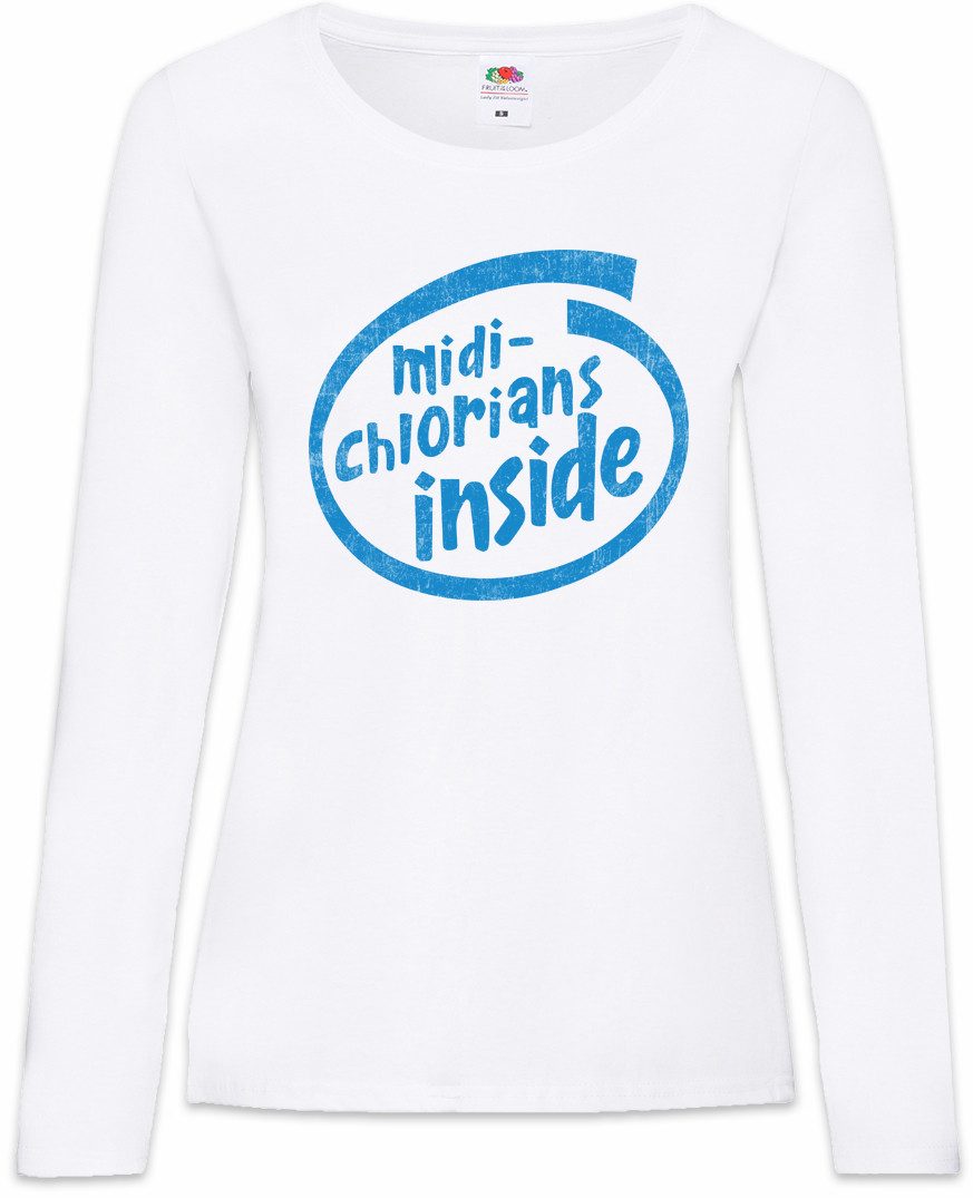 Urban Backwoods Langarmshirt Midi-Chlorians Inside Damen Langarmshirt Star Midi-Chlorianer Jedi Fun (1-tlg) Geek Nerd Wars Midi