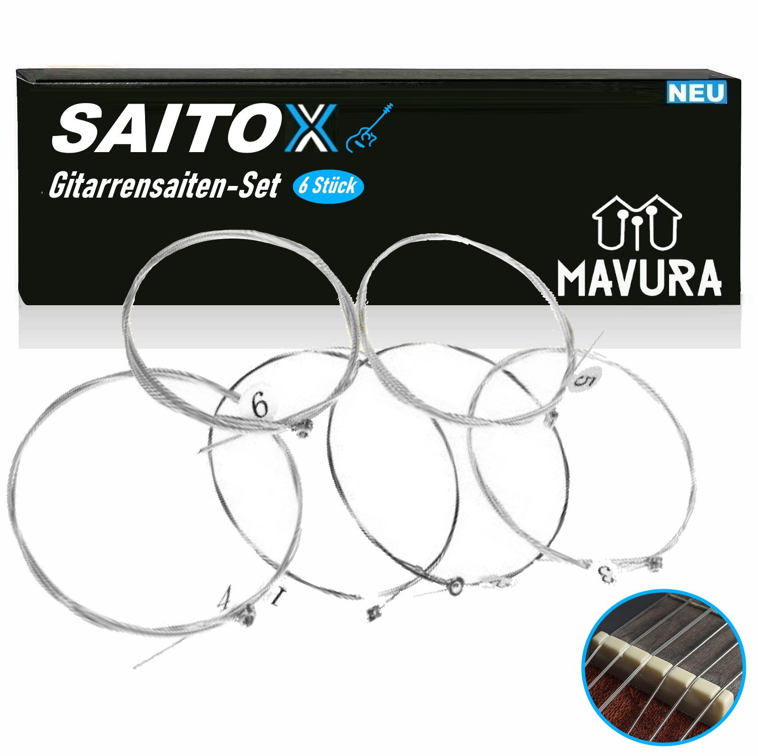 Saiten Gitarrensaiten Set Nylon Klassisch Gitarren Saiten